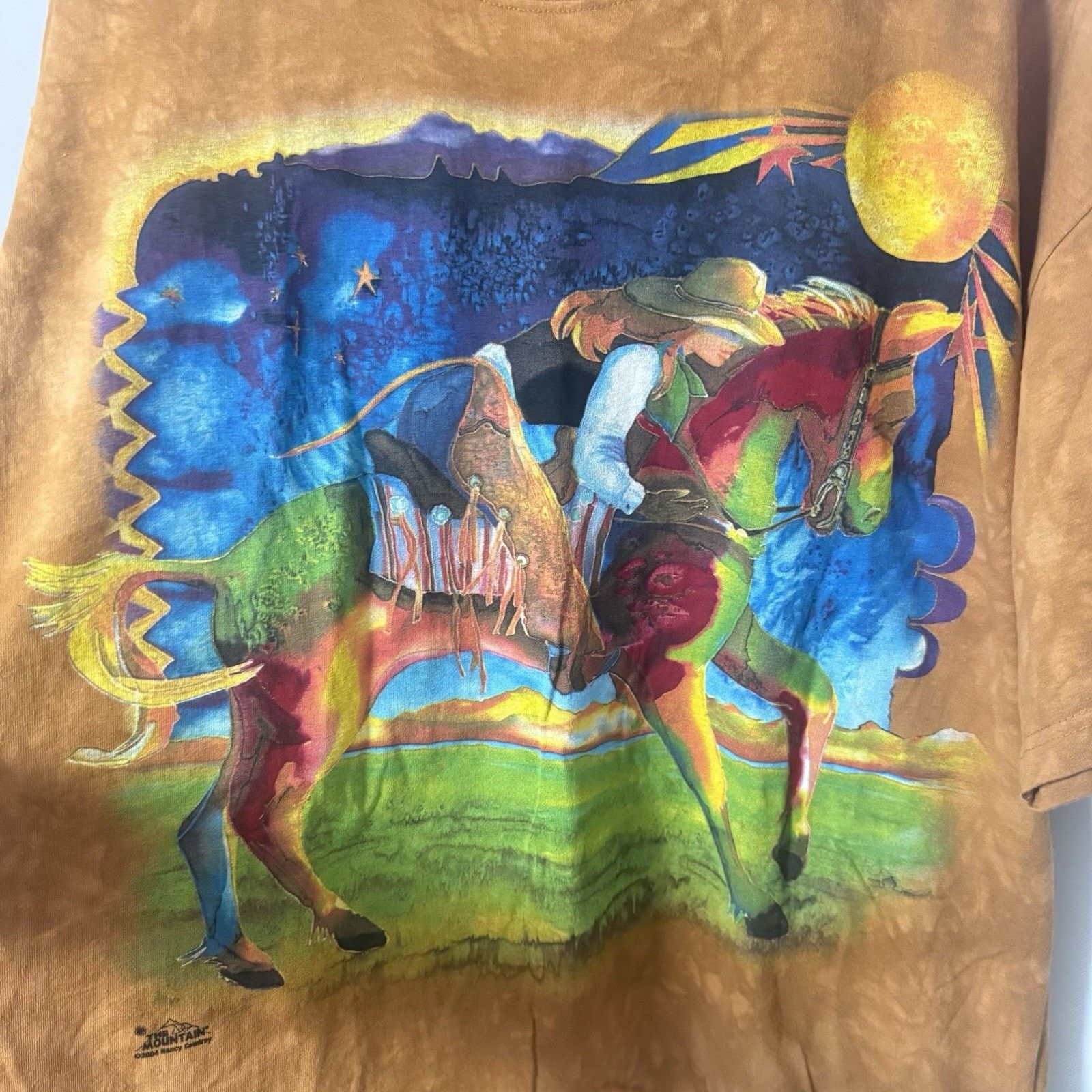 The Mountain Vtg The Mountain Nancy Caudrey Cowgirl Horse Art Dip Dye Size US XL / EU 56 / 4 - 3 Thumbnail