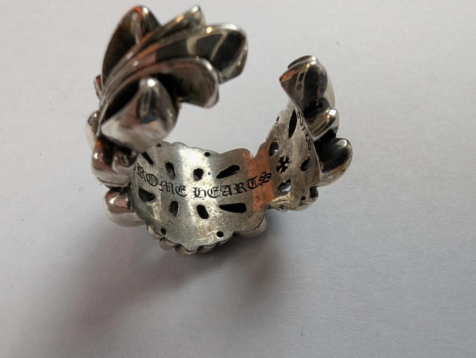 Chrome Hearts Chrome Hearts Double Floral Ring in Silver Size ONE SIZE - 8 Thumbnail