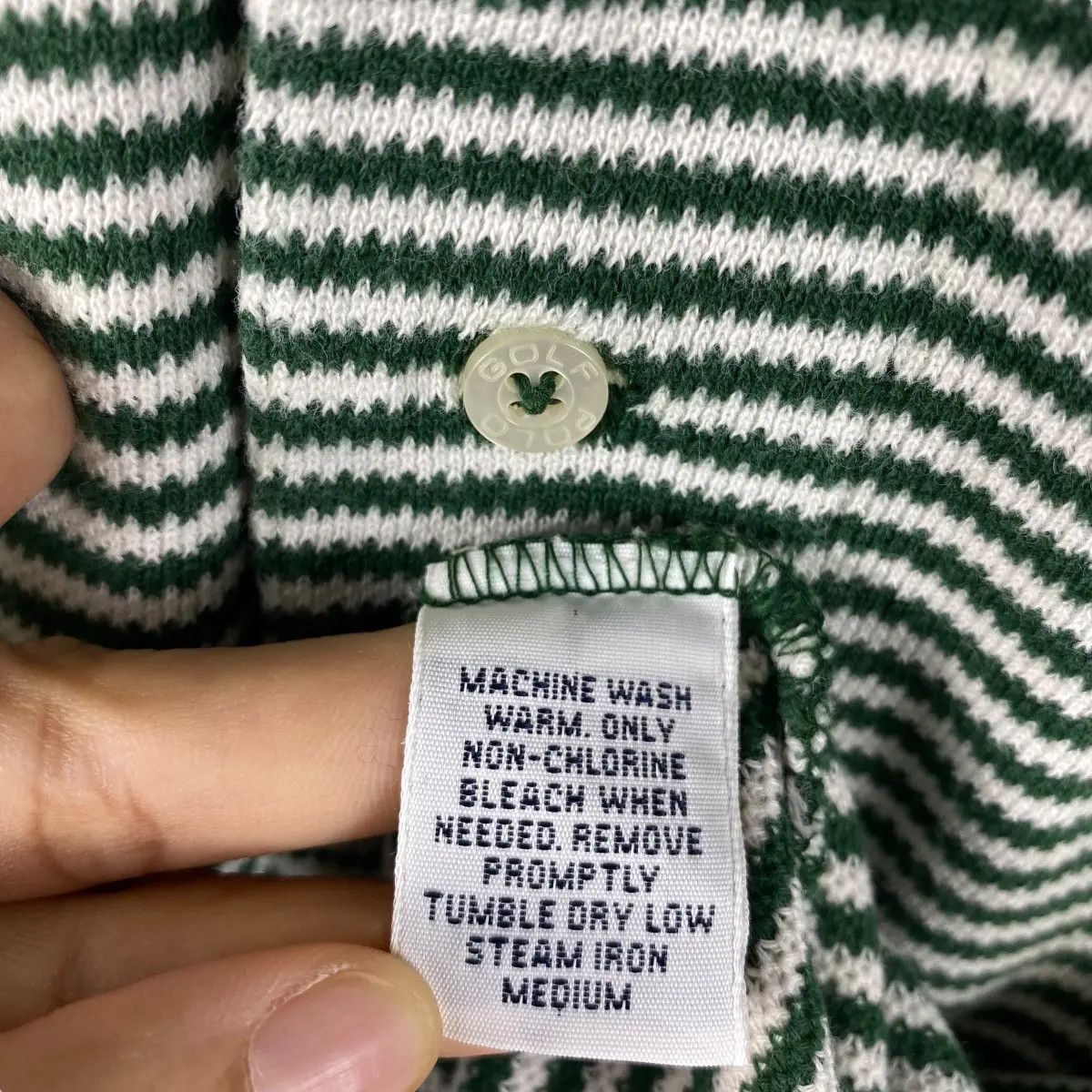 Polo Ralph Lauren Vintage 00's POLO GOLF Ralph Lauren Striped Stains Polo Size US S / EU 44-46 / 1 - 8 Thumbnail
