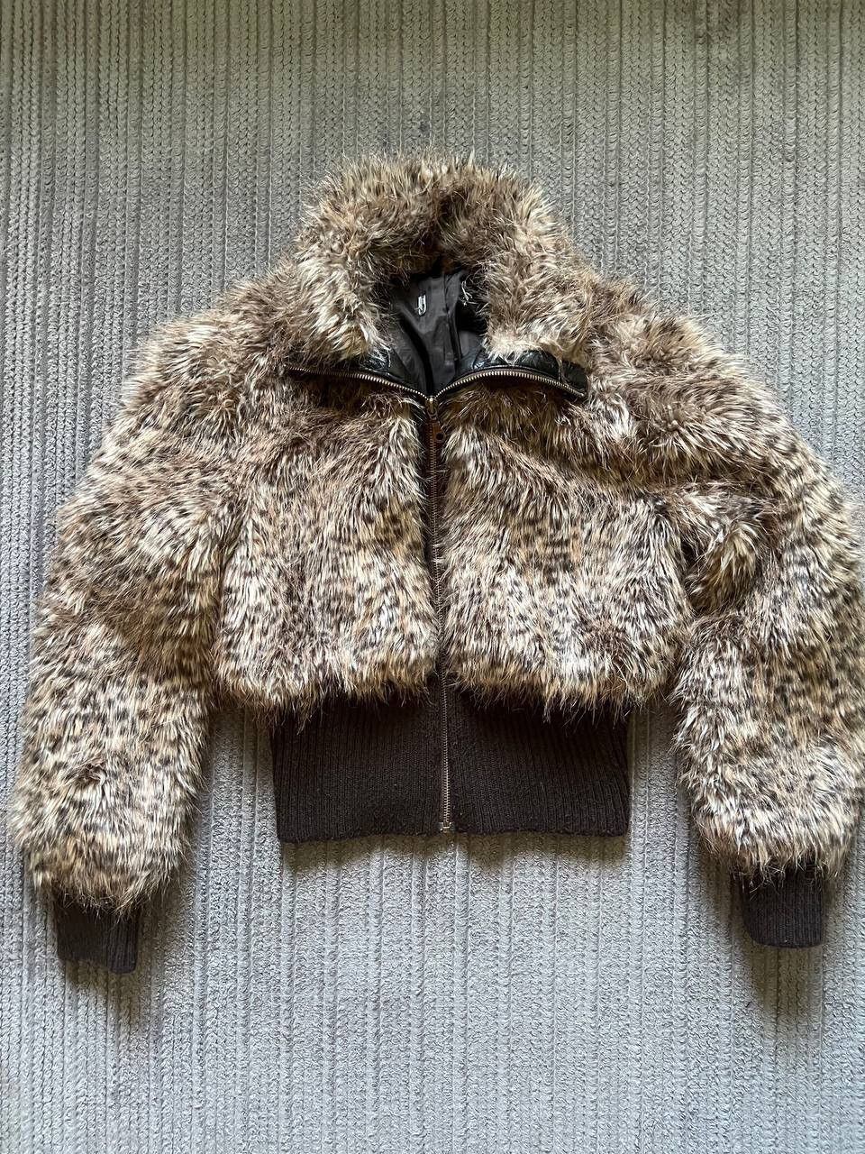 Pre-owned Avant Garde X If Six Was Nine Vintage Y2k Bomber Opium Fur Sheepskin Owens Style Jacket In Black