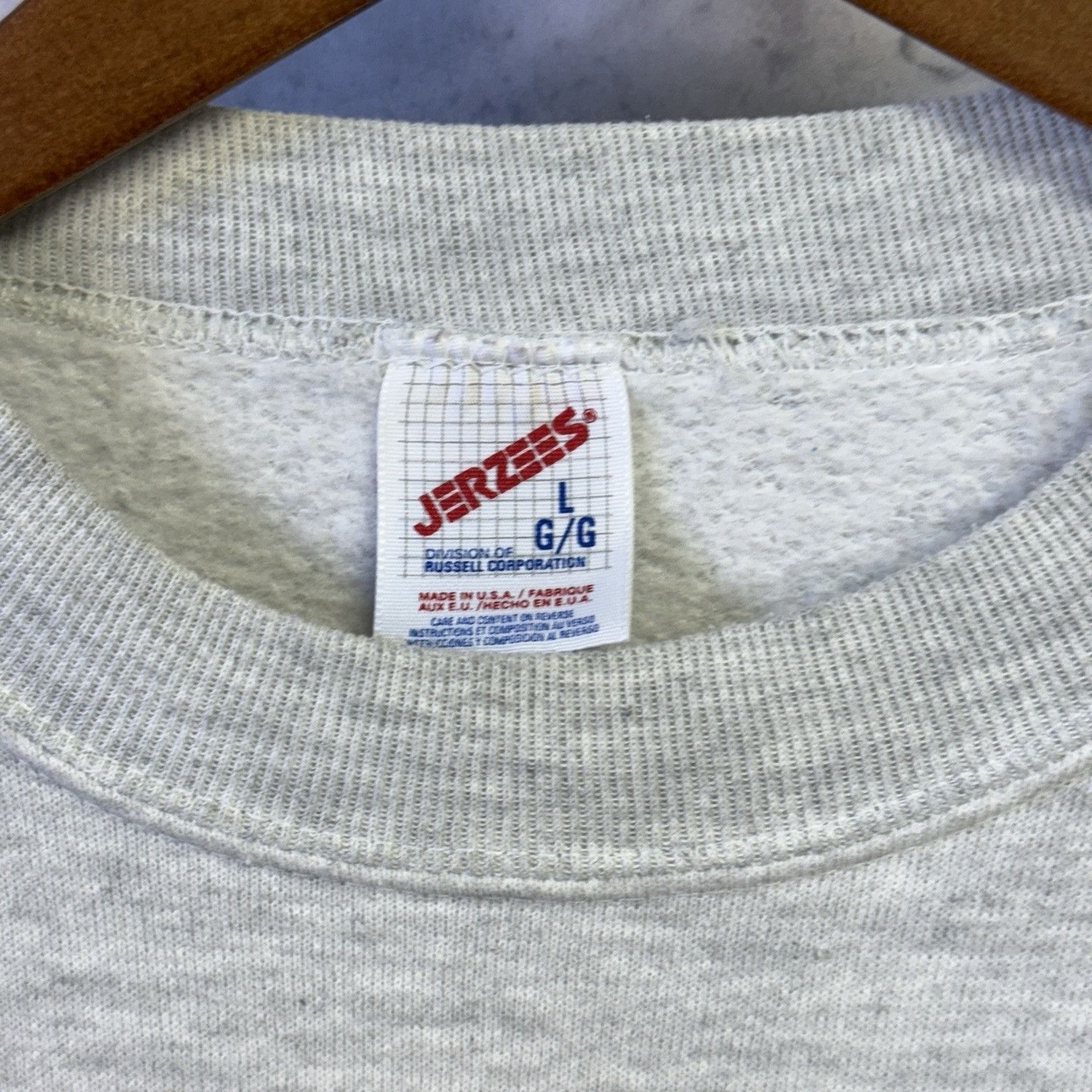 Vintage Vintage 90s Funny Parody Fishing Sweatshirt Mens Large Gray Size US L / EU 52-54 / 3 - 11 Thumbnail