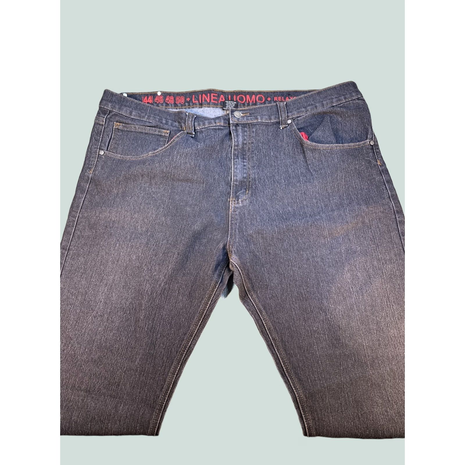 Denime Linea Uomo Jeans Wide-Leg 44x34 Dark Wash Denim Y2K Baggy Relaxed Size US 44 / EU 60 - 1 Thumbnail