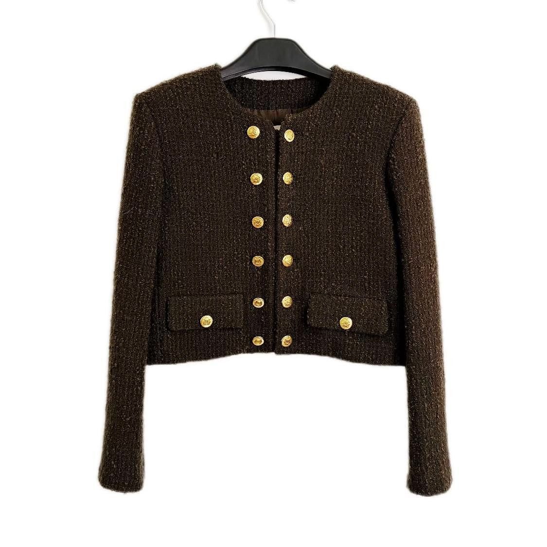 Celine Celine Wool Tweed Button Jacket Size 38 Size S / US 4 / IT 40 - 1 Thumbnail