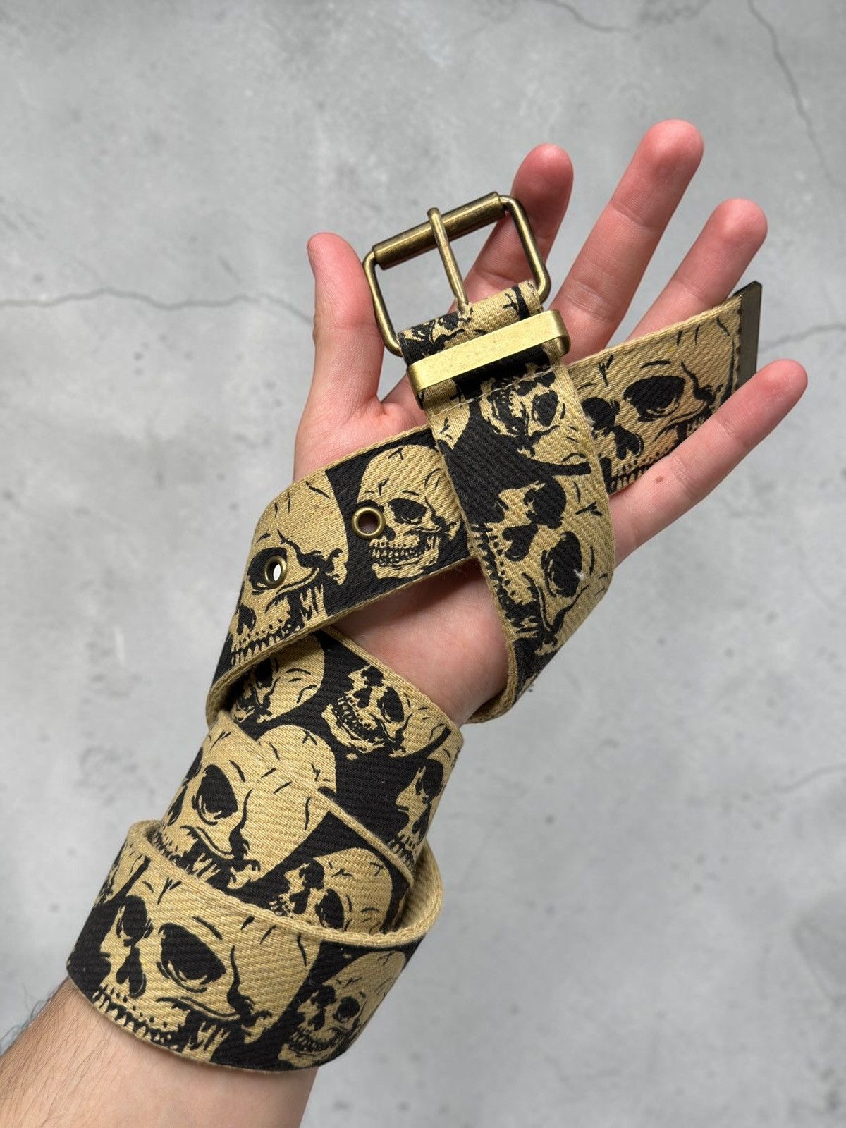 Vintage Vintage avant garde skulls belt if6was9 lgb drip swag 00s Size ONE SIZE - 1 Thumbnail