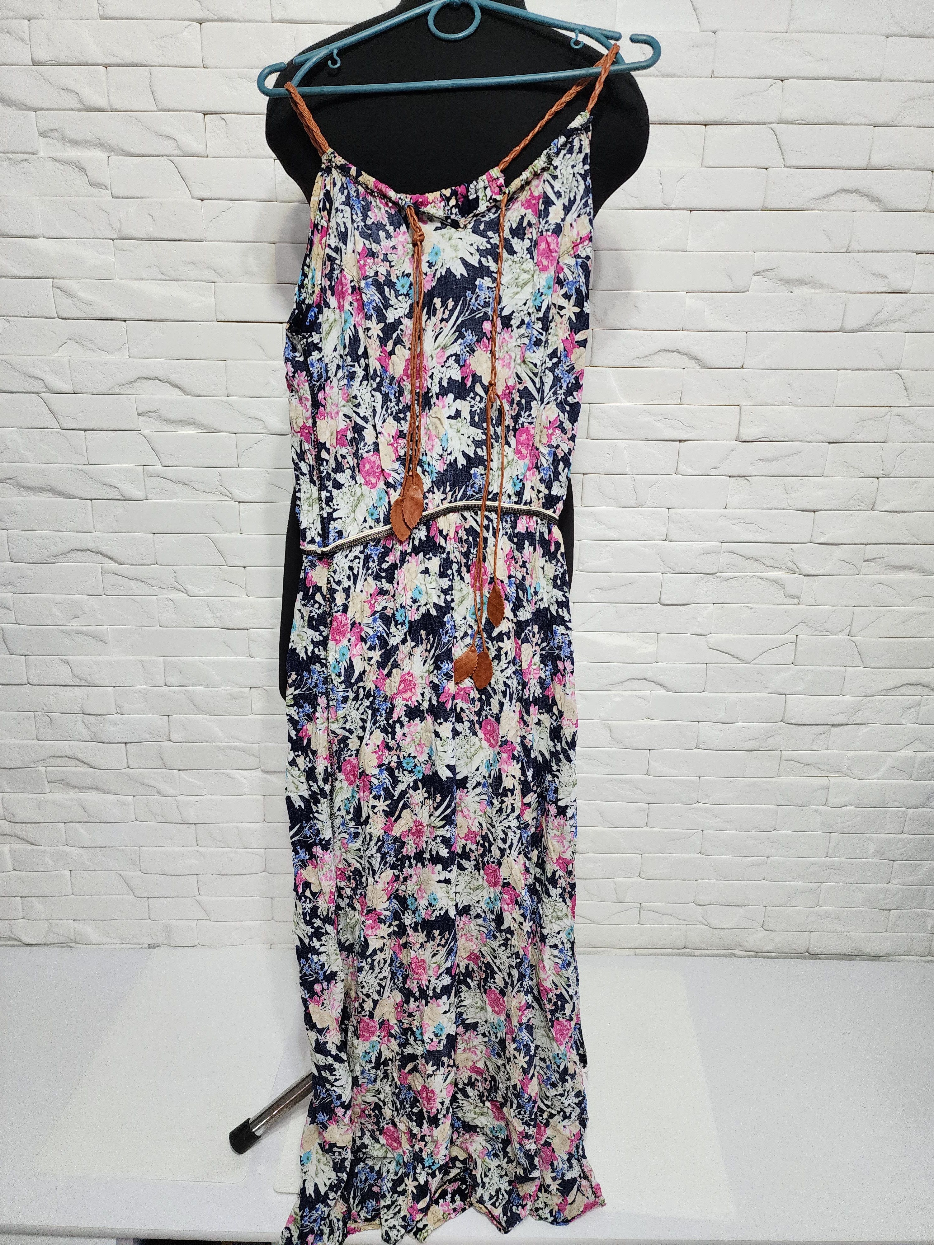 Other Stylish multi-colored dress made of genuine cotton. Size M / US 6-8 / IT 42-44 - 7 Thumbnail
