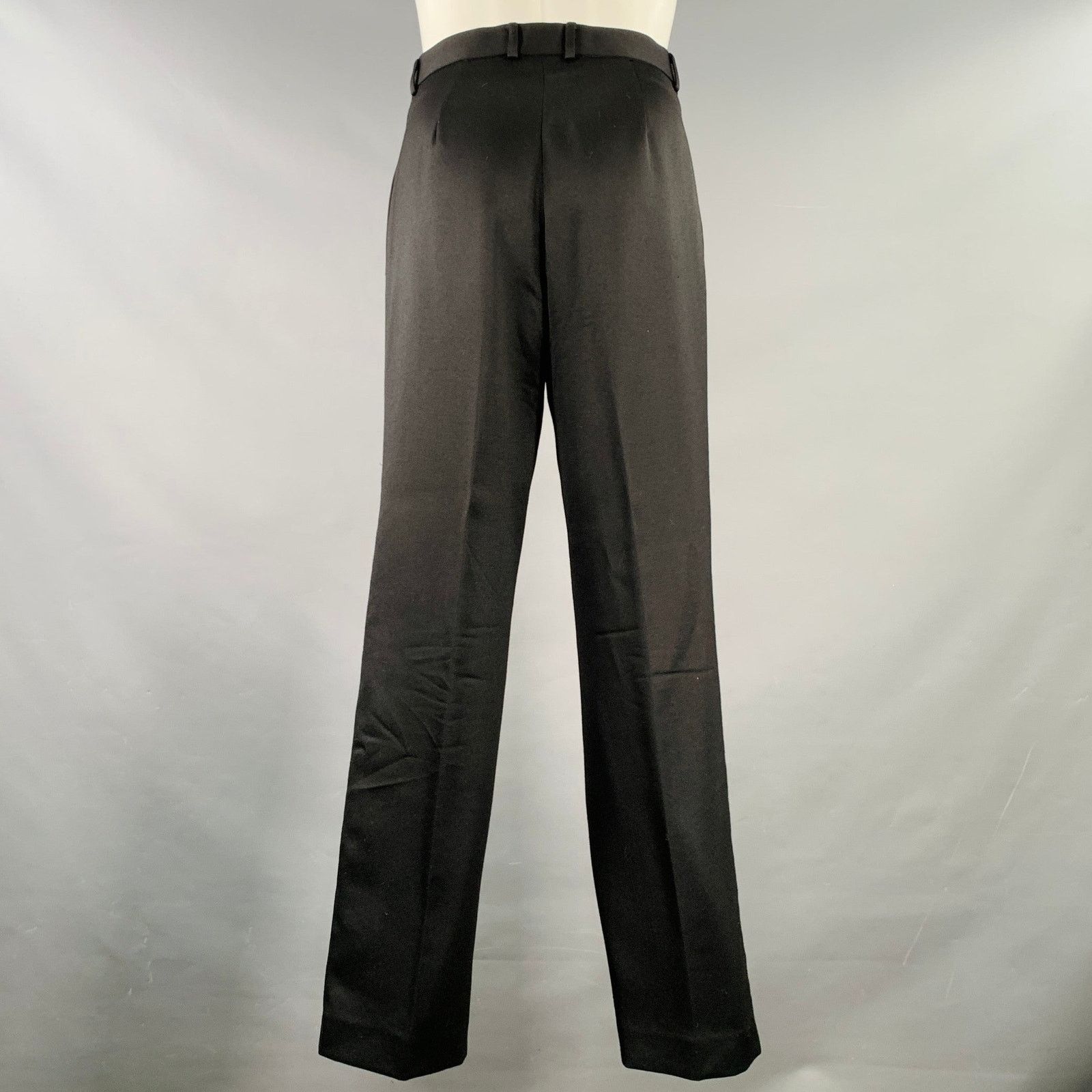 Shanghai Tang SHANGHAI TANG Size 40 Black Wool Mandarin Collar Suit Size 40R - 5 Thumbnail