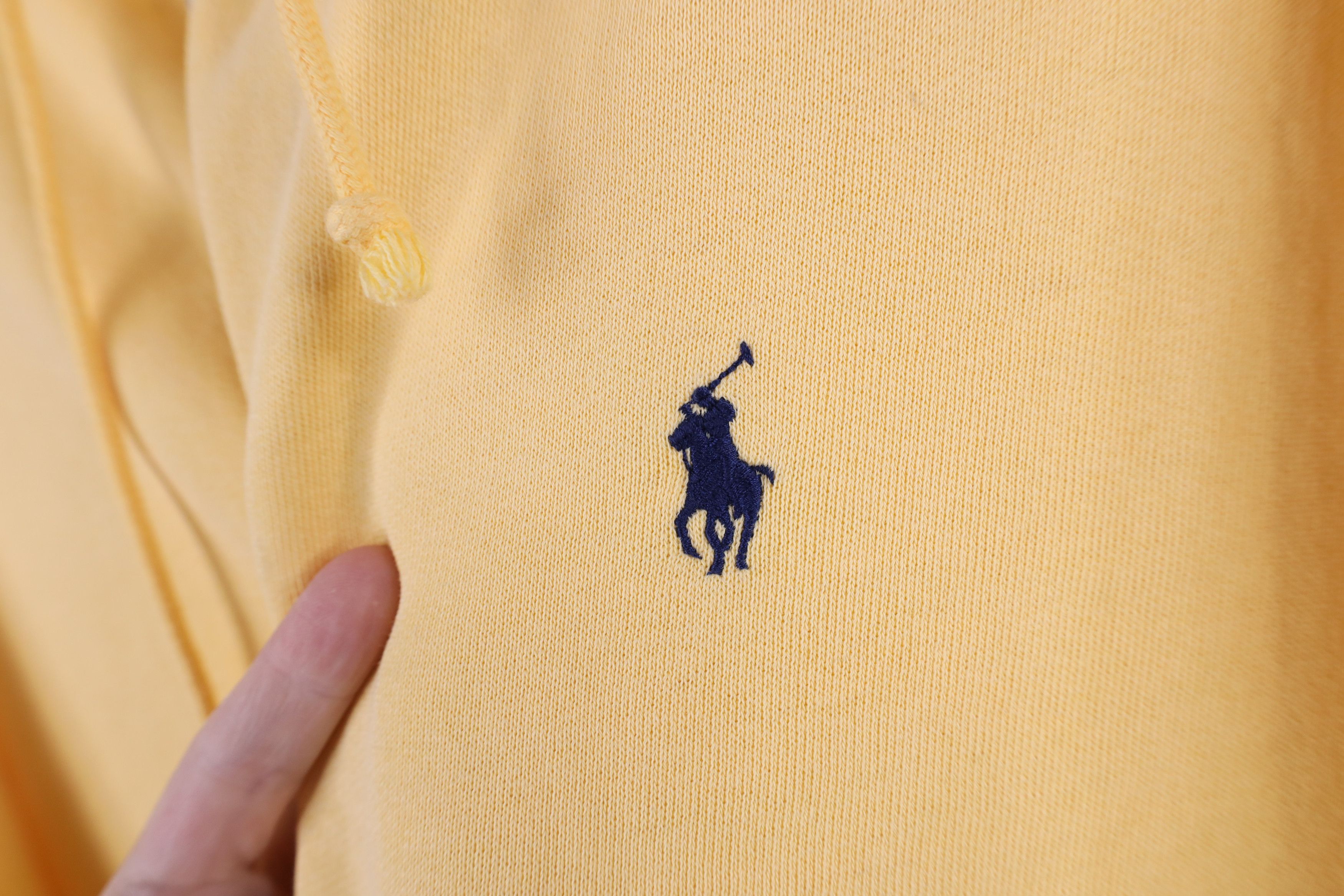 Ralph Lauren Vintage 90s Ralph Lauren Full Zip Hoodie Sweatshirt Yellow Size US XL / EU 56 / 4 - 4 Thumbnail