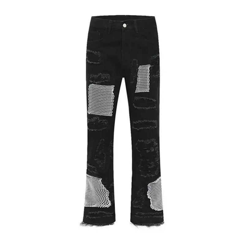 Japanese Brand Ripped Straight Frayed Loose Harajuku Style With Scuffs Size US 32 / EU 48 - 3 Thumbnail
