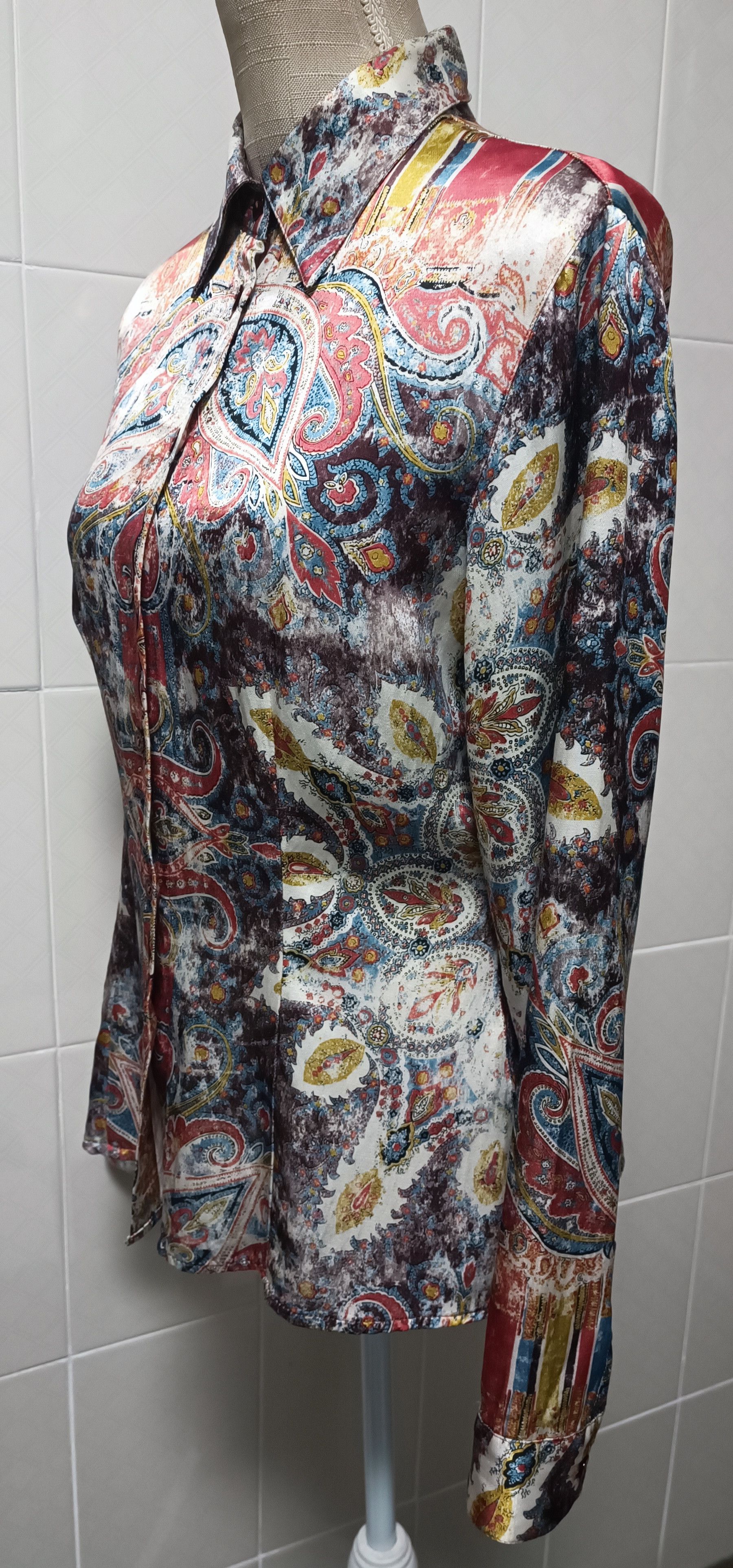 Jean Paul Gaultier Multicolor satin fabric shirt Size L / US 10 / IT 46 - 11 Thumbnail