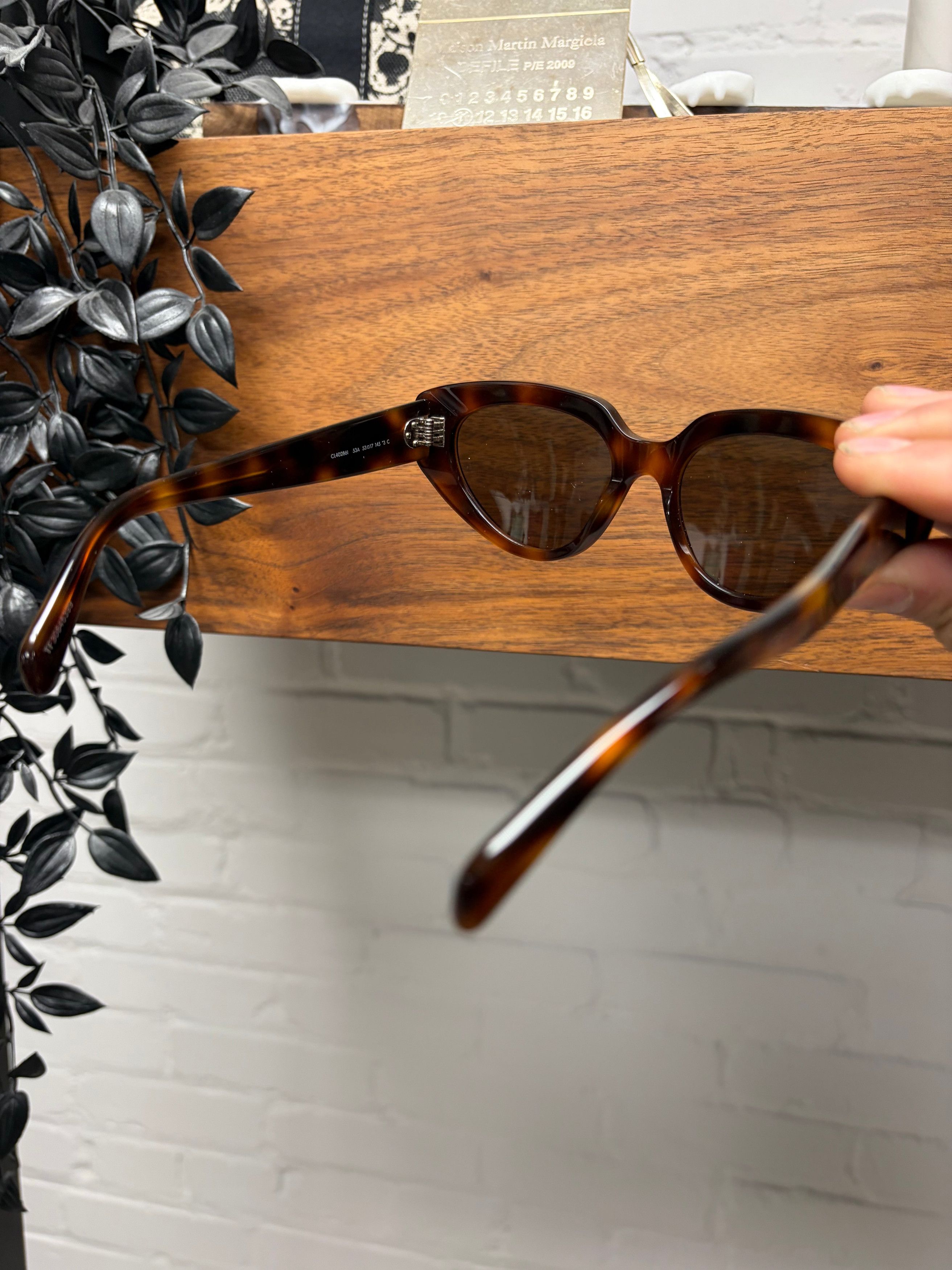 Celine Celine ‘CL402861’ Brown Tortoiseshell Cat Eye Sunglasses Size ONE SIZE - 4 Thumbnail
