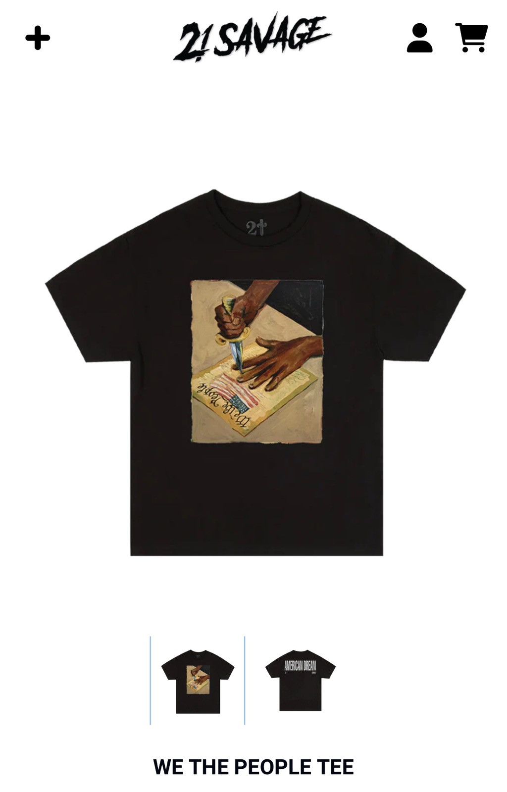 21 Savage 21 Savage American Dream Rap T-shirt Size Medium Size US M / EU 48-50 / 2 - 1 Thumbnail