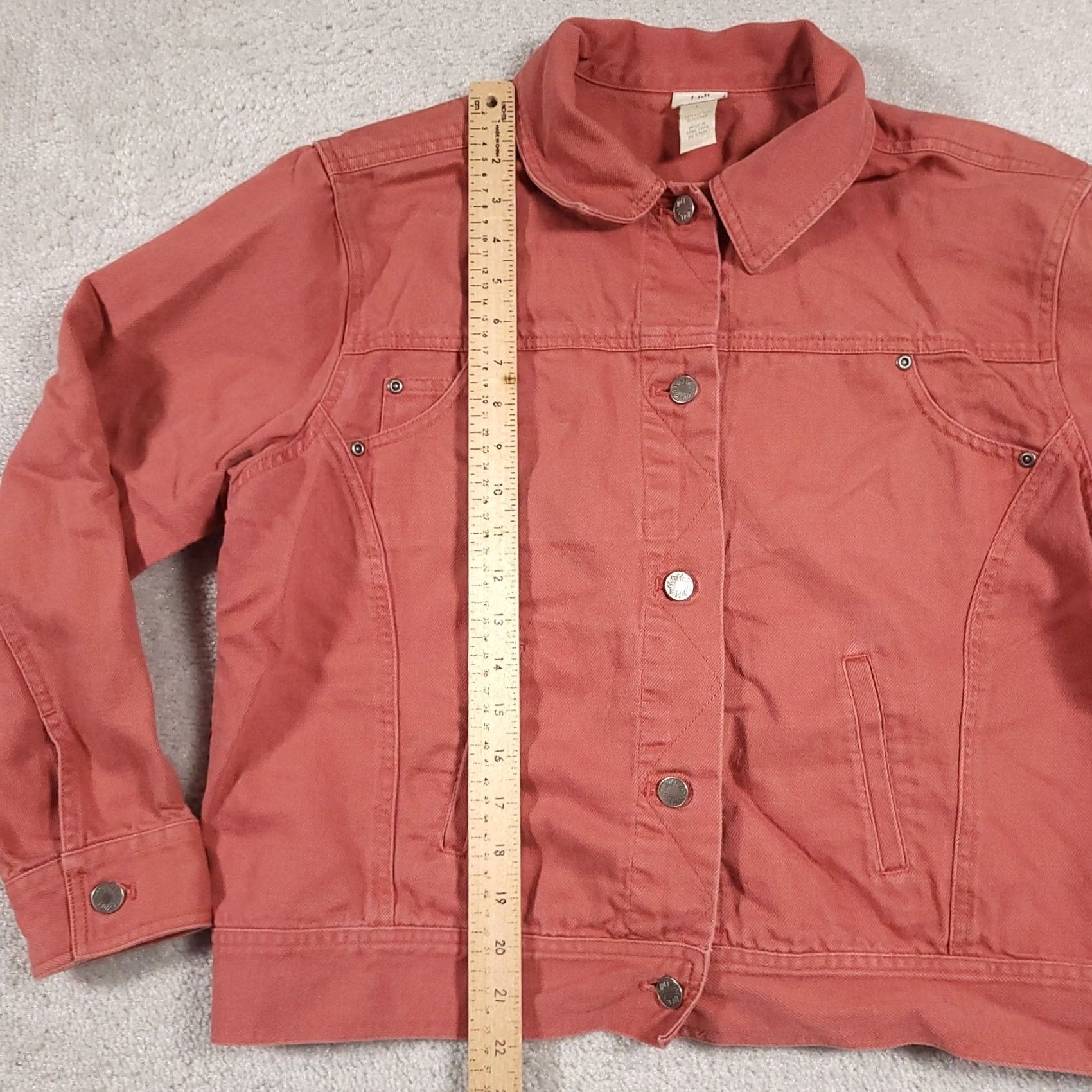 J. Jill VINTAGE J. Jill Jacket Women's Large Salmon Pink Linen Blend Pockets Western Denim Style Coat Shirt? Size L / US 10 / IT 46 - 7 Thumbnail