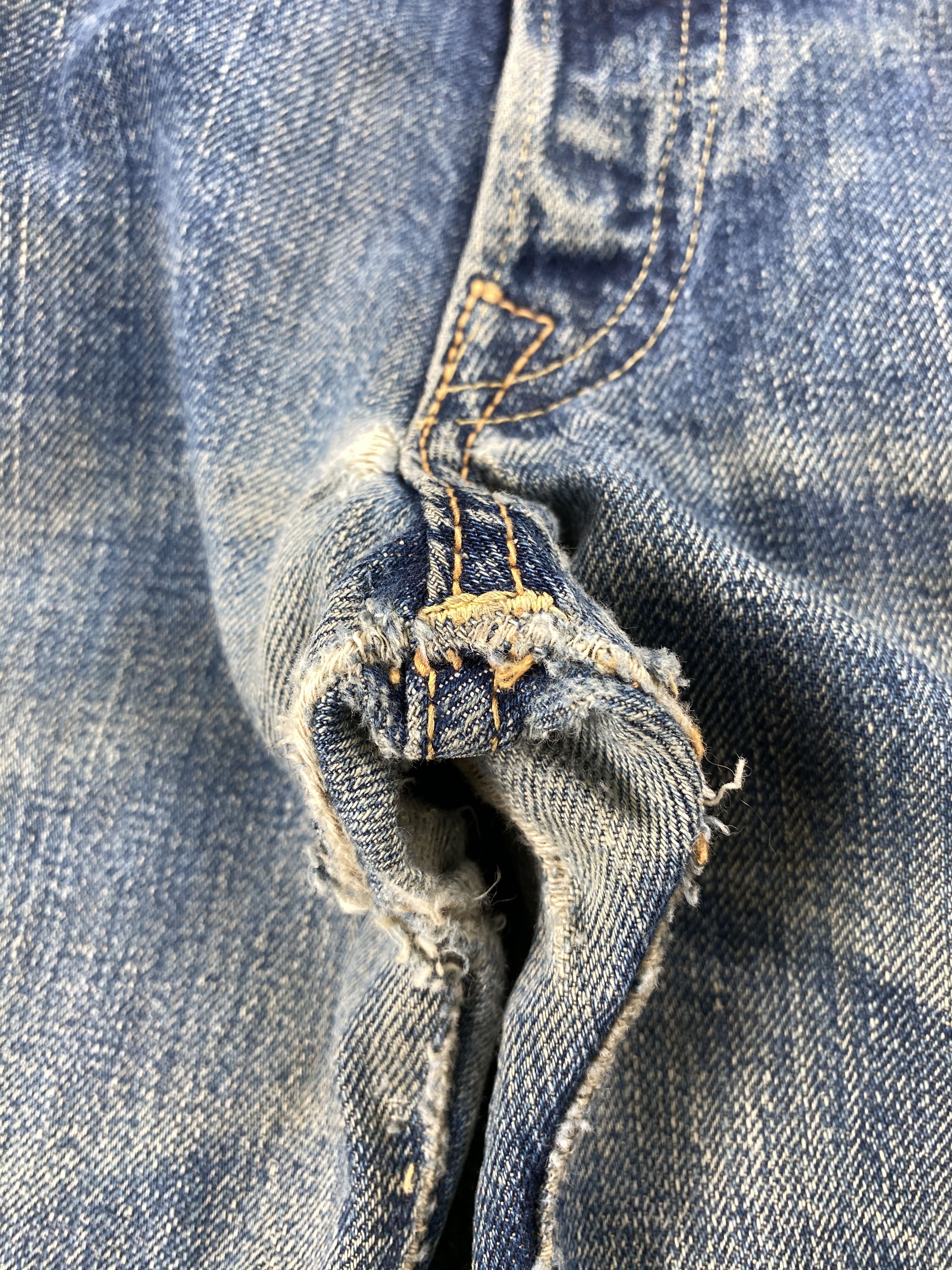 Japanese Brand 💢 Selvedge Joe Mccoy & Co Faded Distressed Jeans CP0084 Size US 32 / EU 48 - 5 Thumbnail