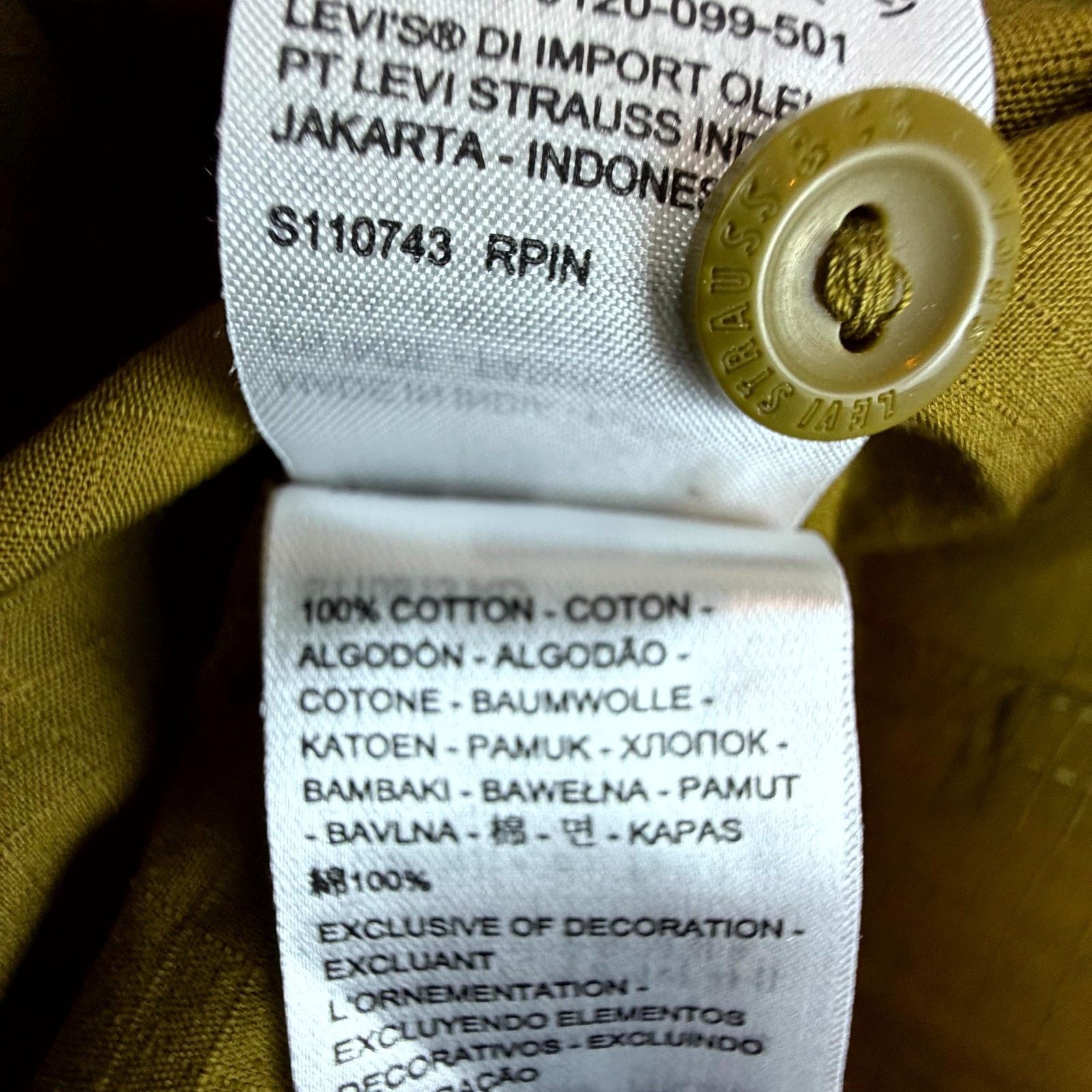 Levi's Levis Shirt XL Mustard Yellow Mushroom Hippie 70s Vibe Size US XL / EU 56 / 4 - 7 Thumbnail
