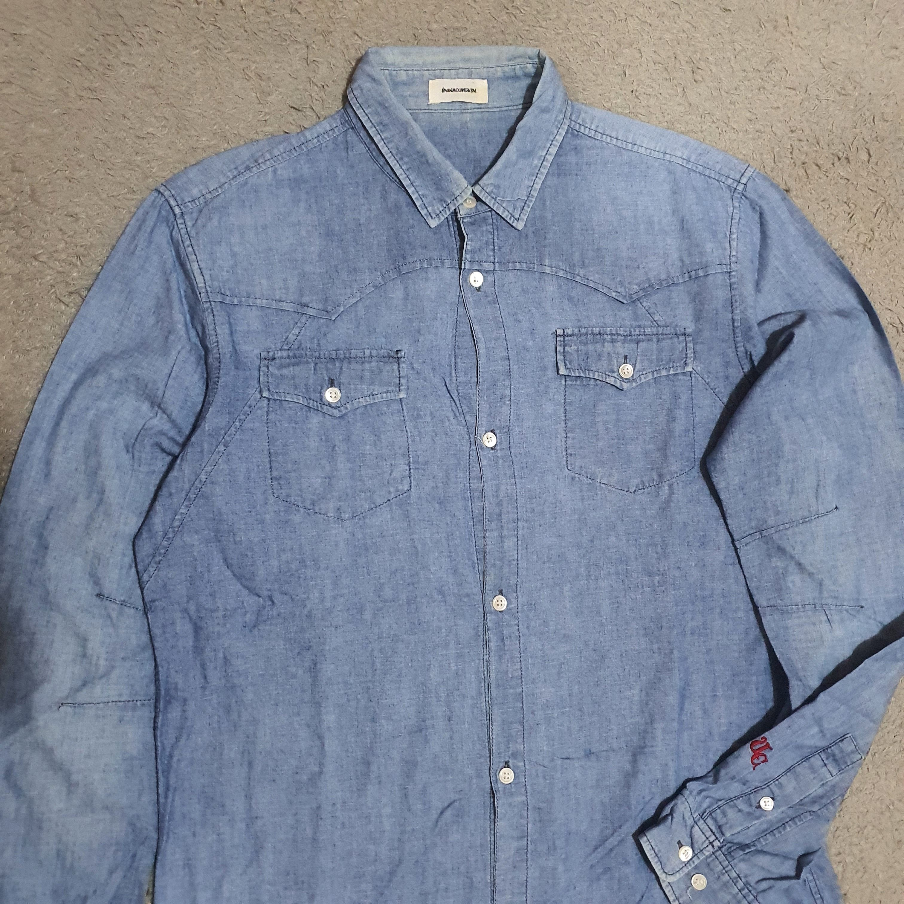 Undercover Undercoverism aw11 logo embroidered western chambray shirt Size US M / EU 48-50 / 2 - 5 Thumbnail