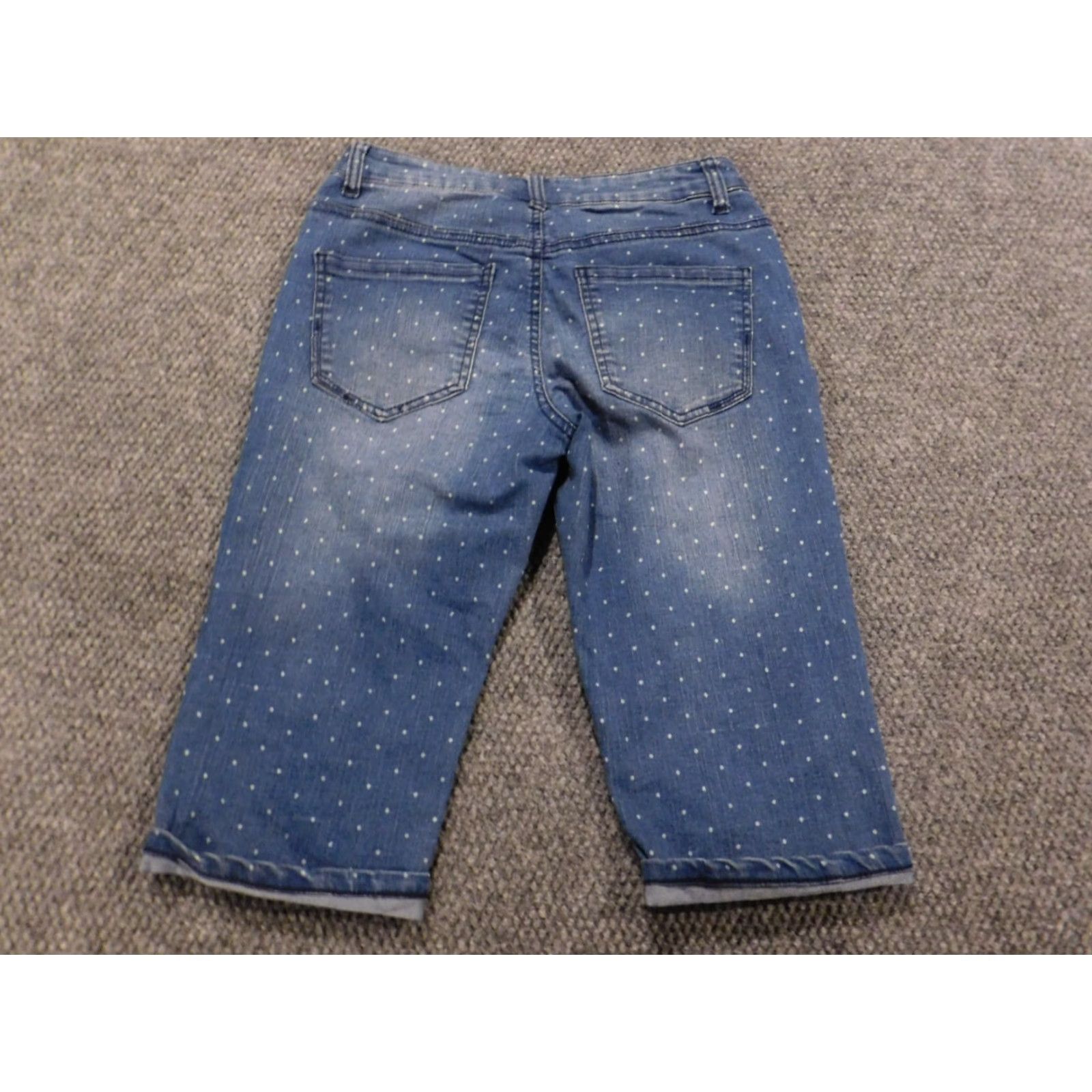 Denime Liverpool Jeans Capri Jeans Women 4 Blue Denim Capri Pockets Zipper Modern 13in Inseam Regular Stretch Dark Wash Mens? Womens Size 27" / US 4 / IT 40 - 6 Thumbnail