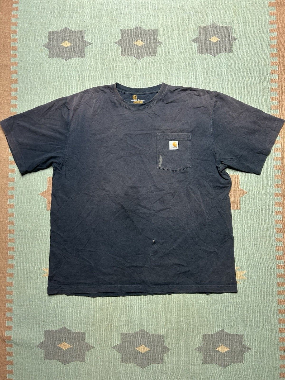 Carhartt Carhartt pocket t shirt blank fade grunge original cotton XL Size US XL / EU 56 / 4 - 1 Thumbnail