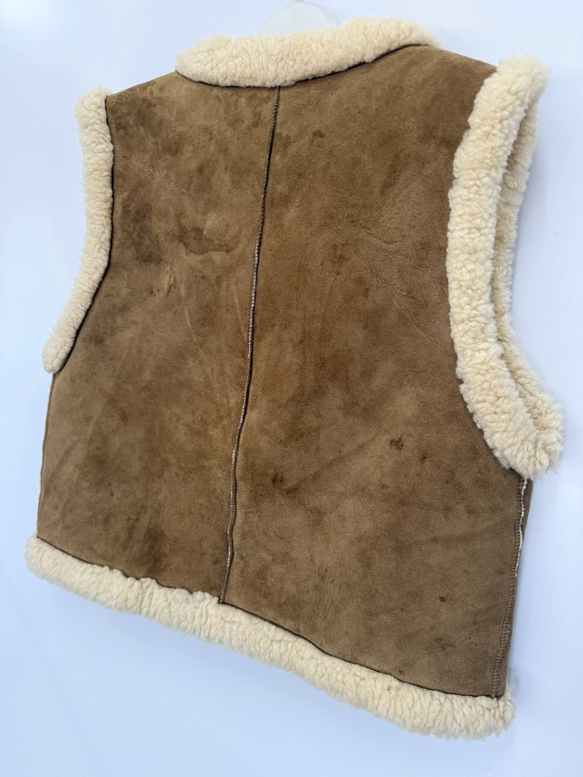 Leather 🔥 Vintage Japan Leather Sheepskin winter Vest - 40 Size S / US 4 / IT 40 - 11 Thumbnail