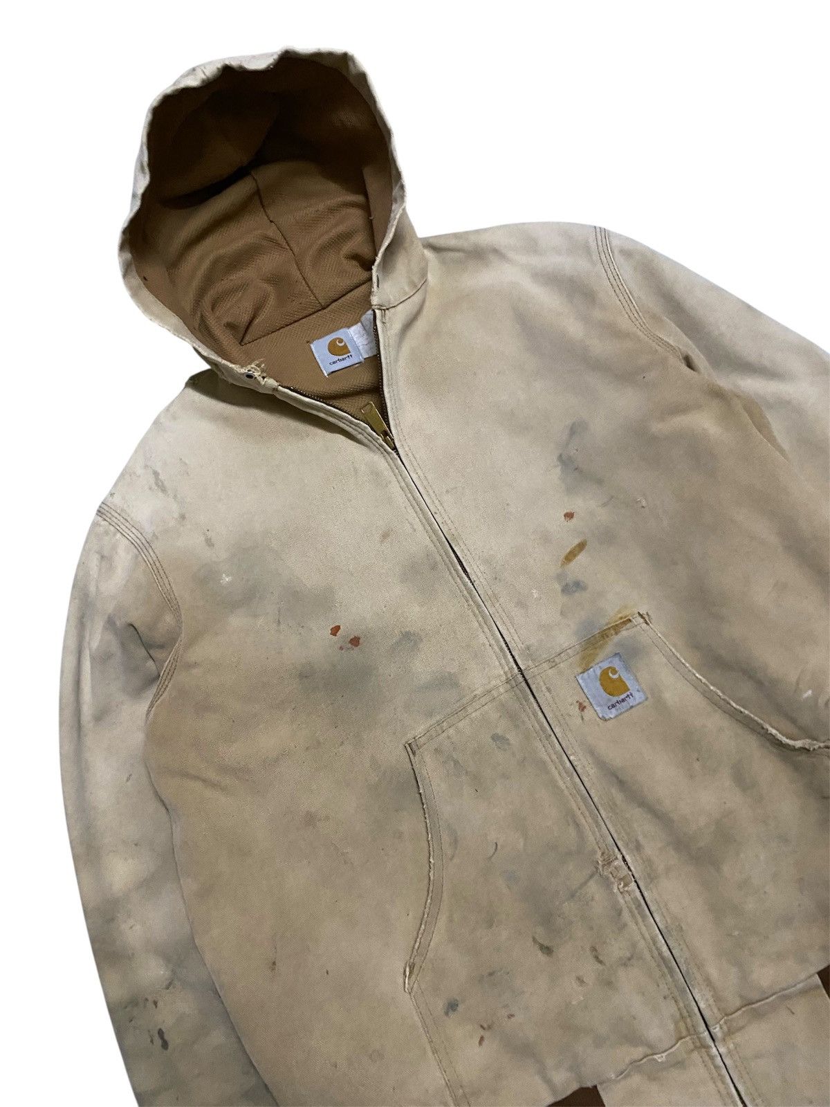 Carhartt Vintage Trashed Distress Carhartt hoodie jacket Size US L / EU 52-54 / 3 - 2 Thumbnail