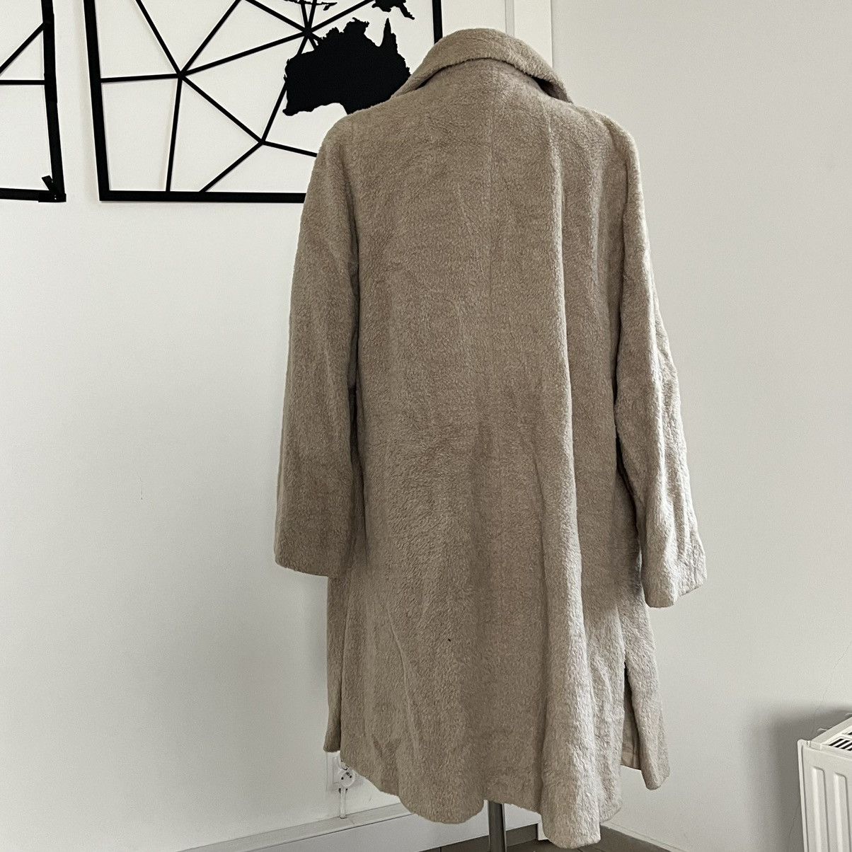 Superfine Beige woollen coat fur alpaca wool Size XL / US 12-14 / IT 48-50 - 12 Thumbnail