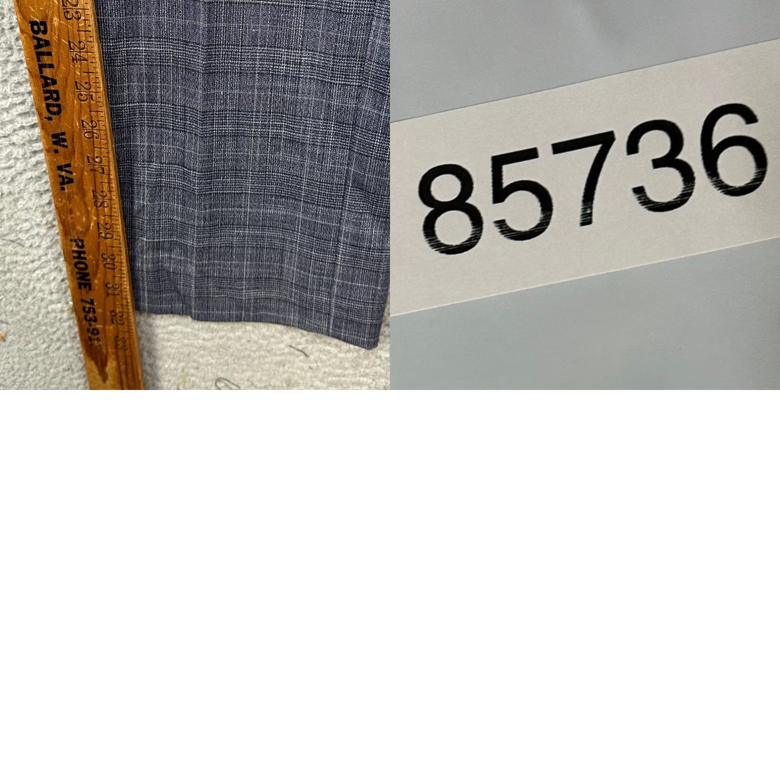 Murano Murano Zac Fit Mens 32X32 Dress Pants Navy Blue Plaid Flat Front Authentic NEW Size US 32 / EU 48 - 8 Thumbnail
