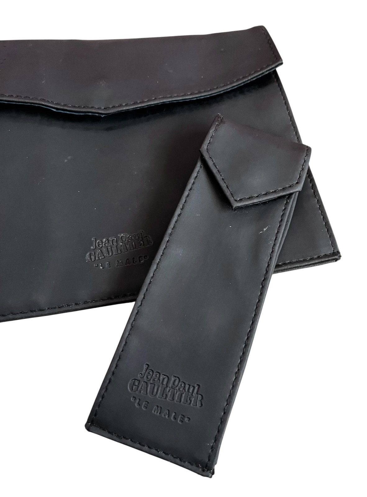 Jean Paul Gaultier TAX FREE 🇺🇸 Jpg le male leather 2in1 snap pouch Size ONE SIZE - 3 Thumbnail