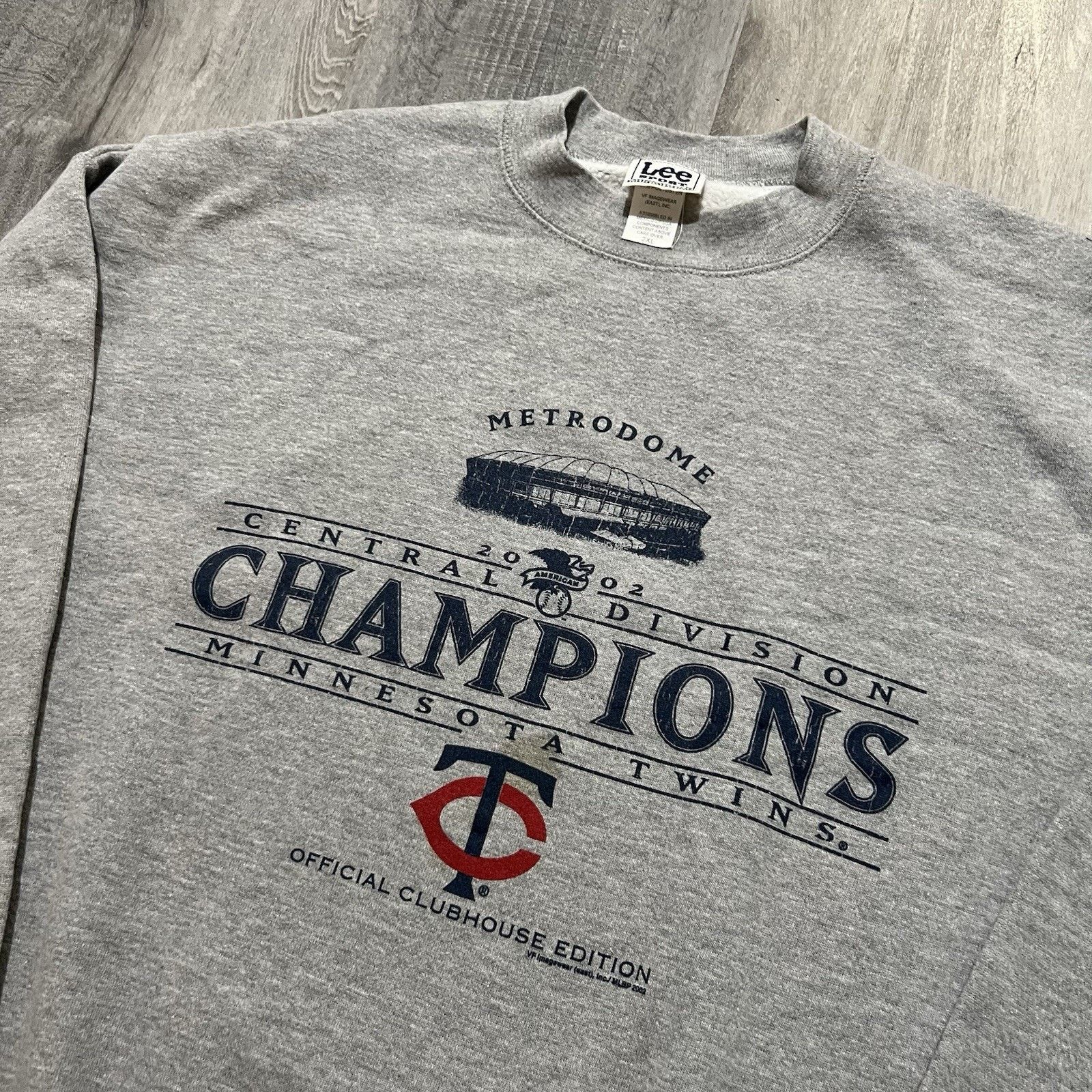 Lee VTG Minnesota Twins Division Champions Grey MLB Sweatshirt Size US XXL / EU 58 / 5 - 3 Thumbnail