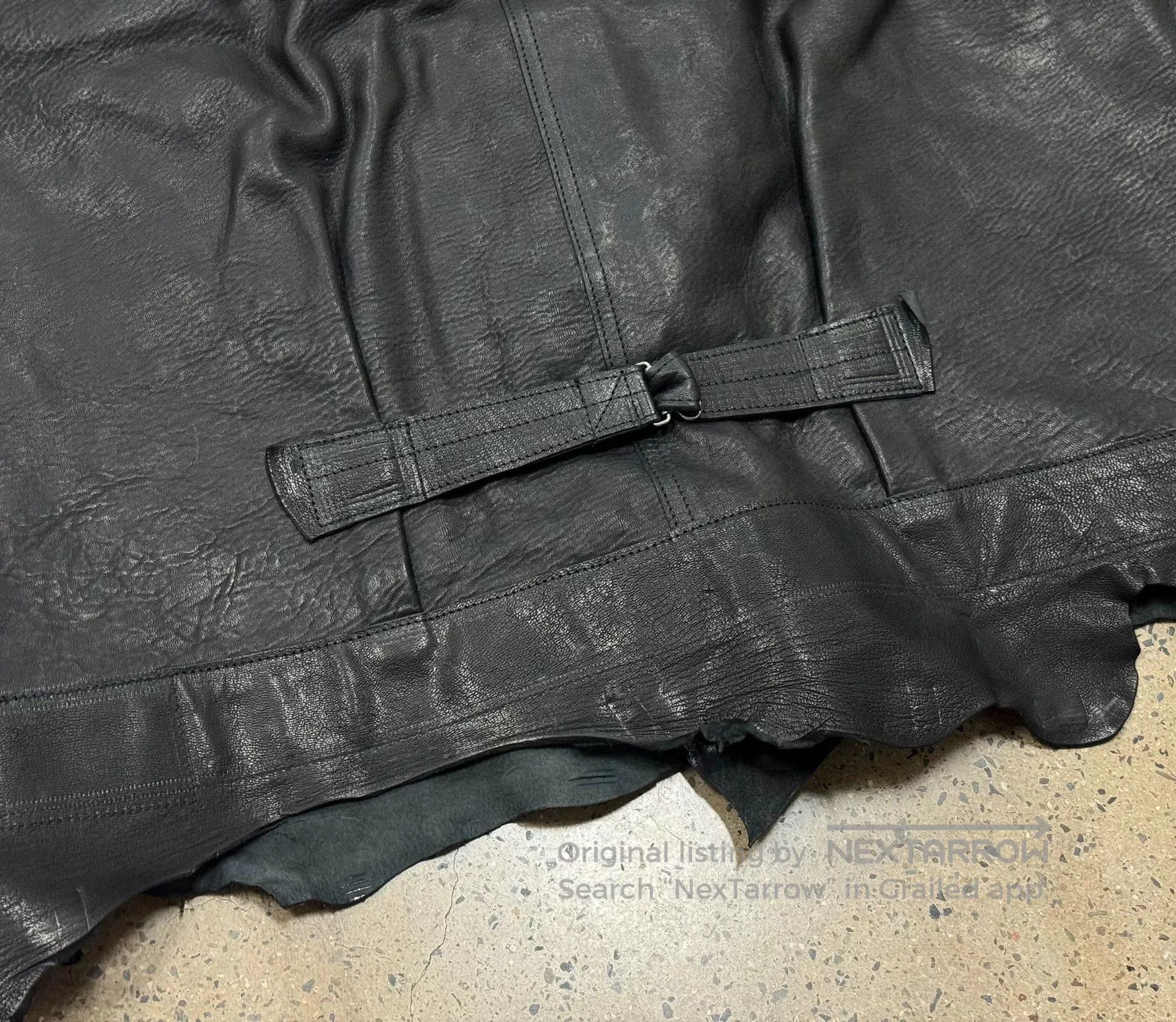 Japanese Brand good karma leather shirt jacket in black. Size US M / EU 48-50 / 2 - 7 Thumbnail