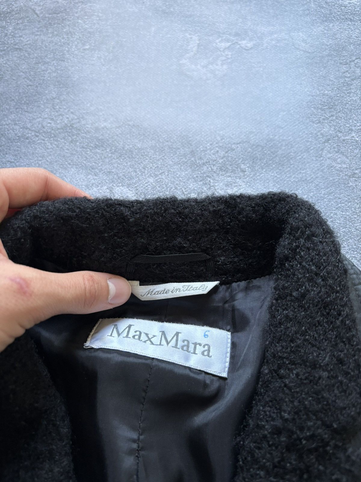 Max Mara Vintage Max Mara Luxury Mohair Black Blazer Jacket Size L / US 10 / IT 46 - 6 Thumbnail