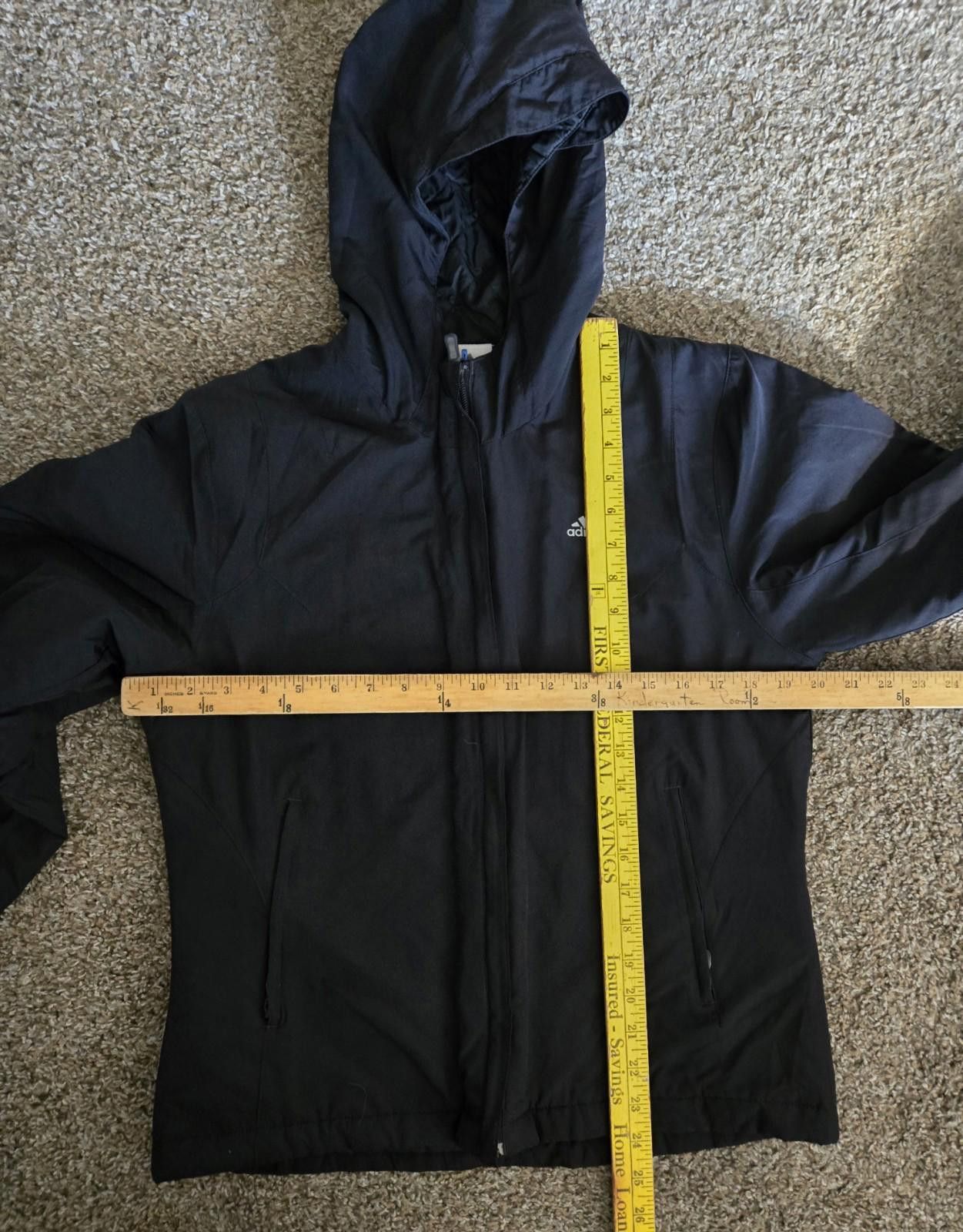 Adidas Adidas Mat Black Quilted Clima Warm Ladies Jacket Size M Size M / US 6-8 / IT 42-44 - 2 Thumbnail