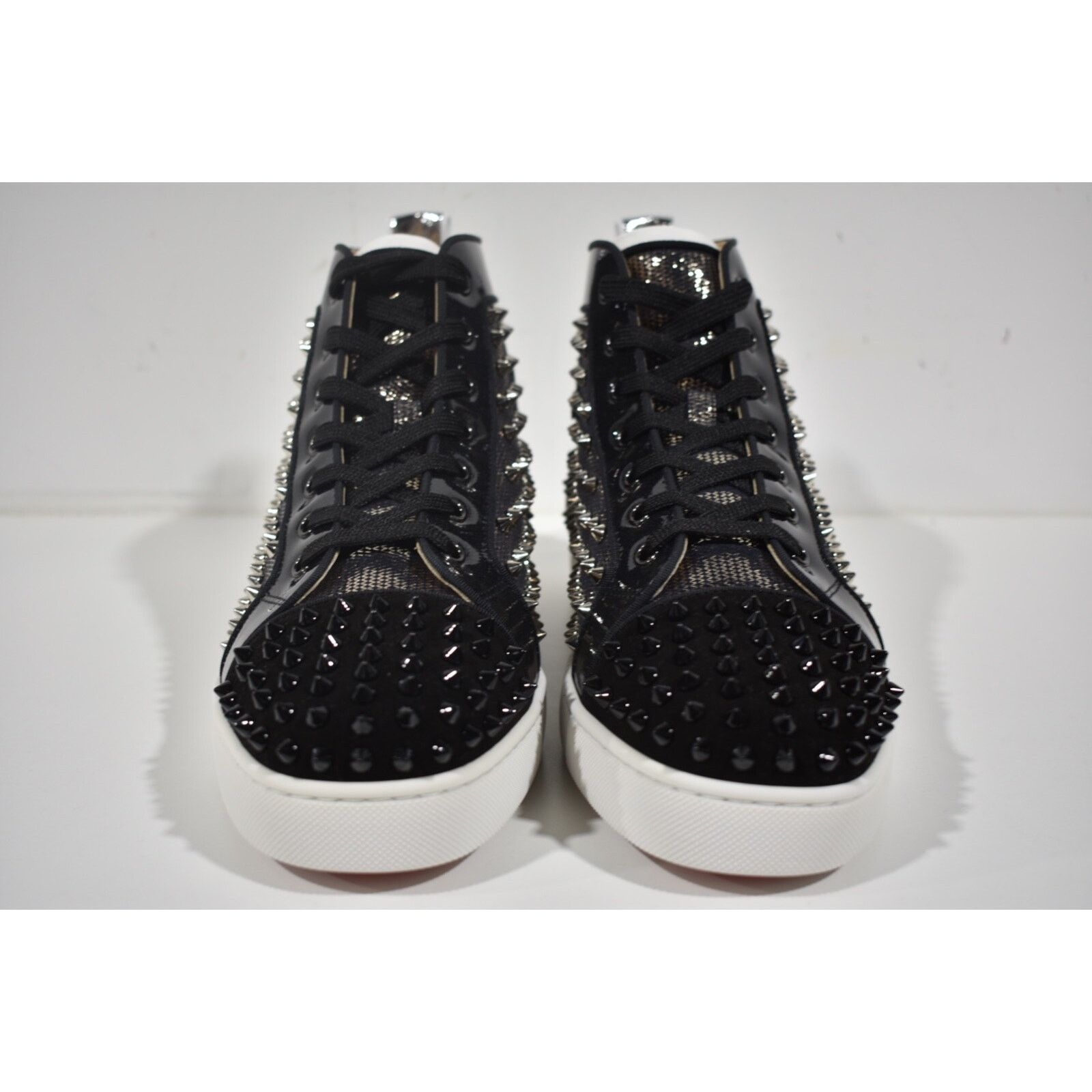 Christian Louboutin Christian Louboutin Mens Spike Black High Top Sneaker 49 16 Size US 13 / EU 46 - 5 Thumbnail