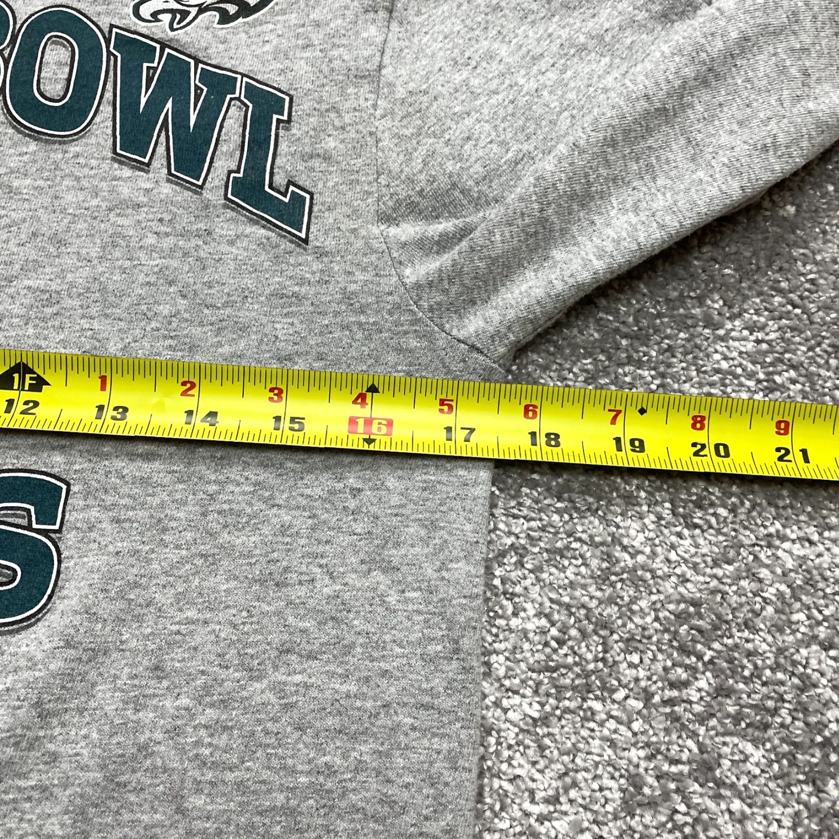 Vintage Fanatics Pro Line NFL Shirt Adult S Long Sleeve Gray Eagles Super Bowl LIV Shirt Mens Womens Unisex T-Shirt Logo Lined Size US S / EU 44-46 / 1 - 6 Thumbnail