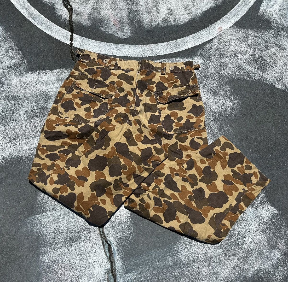 Vintage 70s Ranger Camo Hunting Trousers Pants Flyway Frog