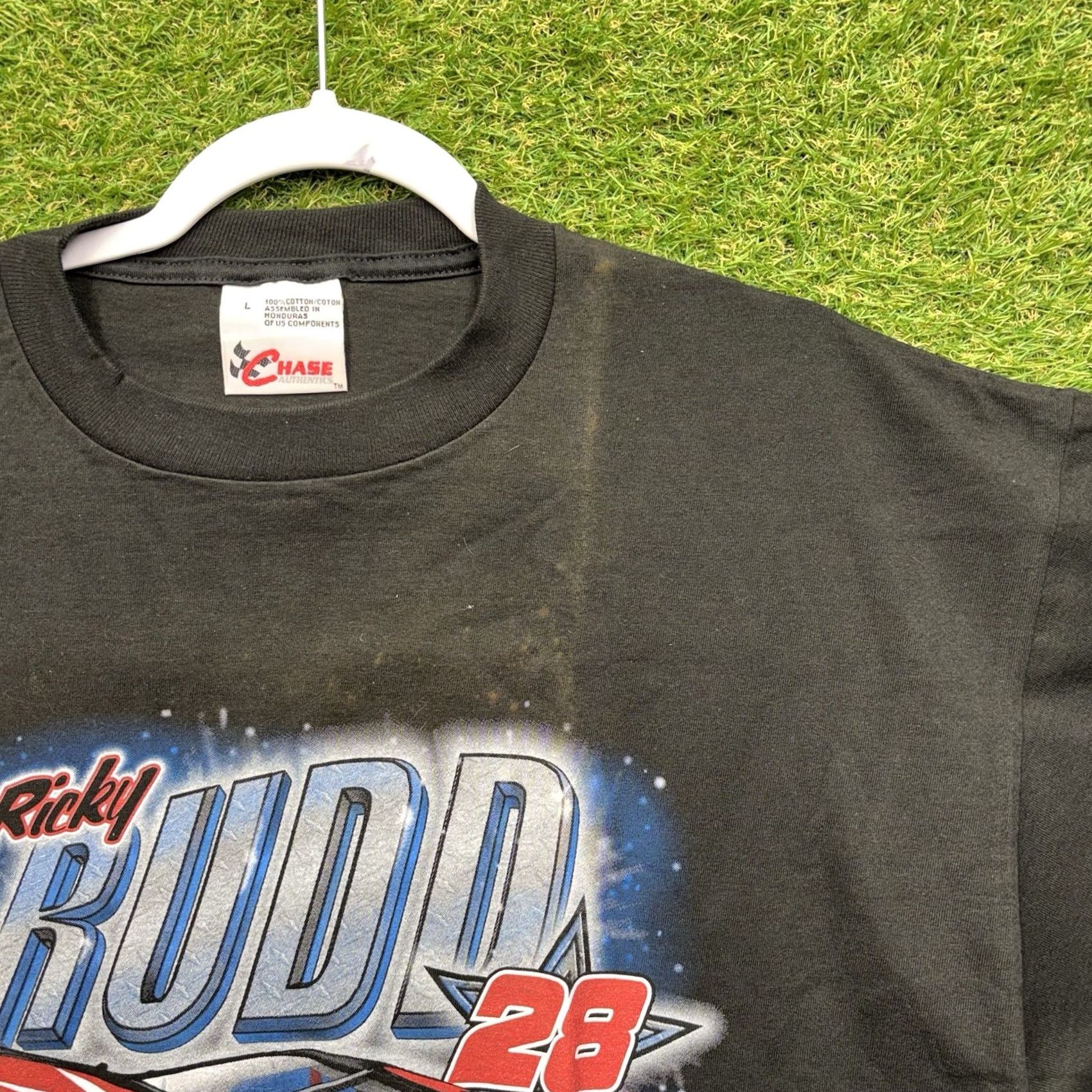 Chase Authentics VINTAGE Ricky Rudd 2003 NASCAR Shirt Mens Large Black Chase Authentic Graphic Print Short Sleeve Crew Neck T-Shirt Men 90s Summer Spring Size US L / EU 52-54 / 3 - 3 Thumbnail
