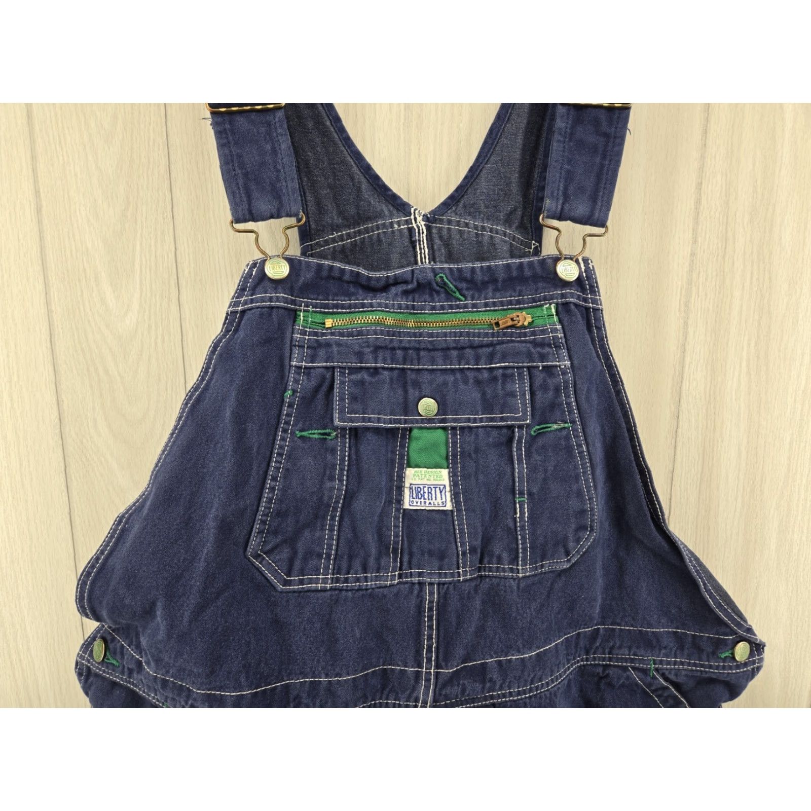 Denime VINTAGE Liberty Overalls Bib 46x30 Blue Denim Carpenter Farm Worker Bibbed Jeans Size US 30 / EU 46 - 3 Thumbnail