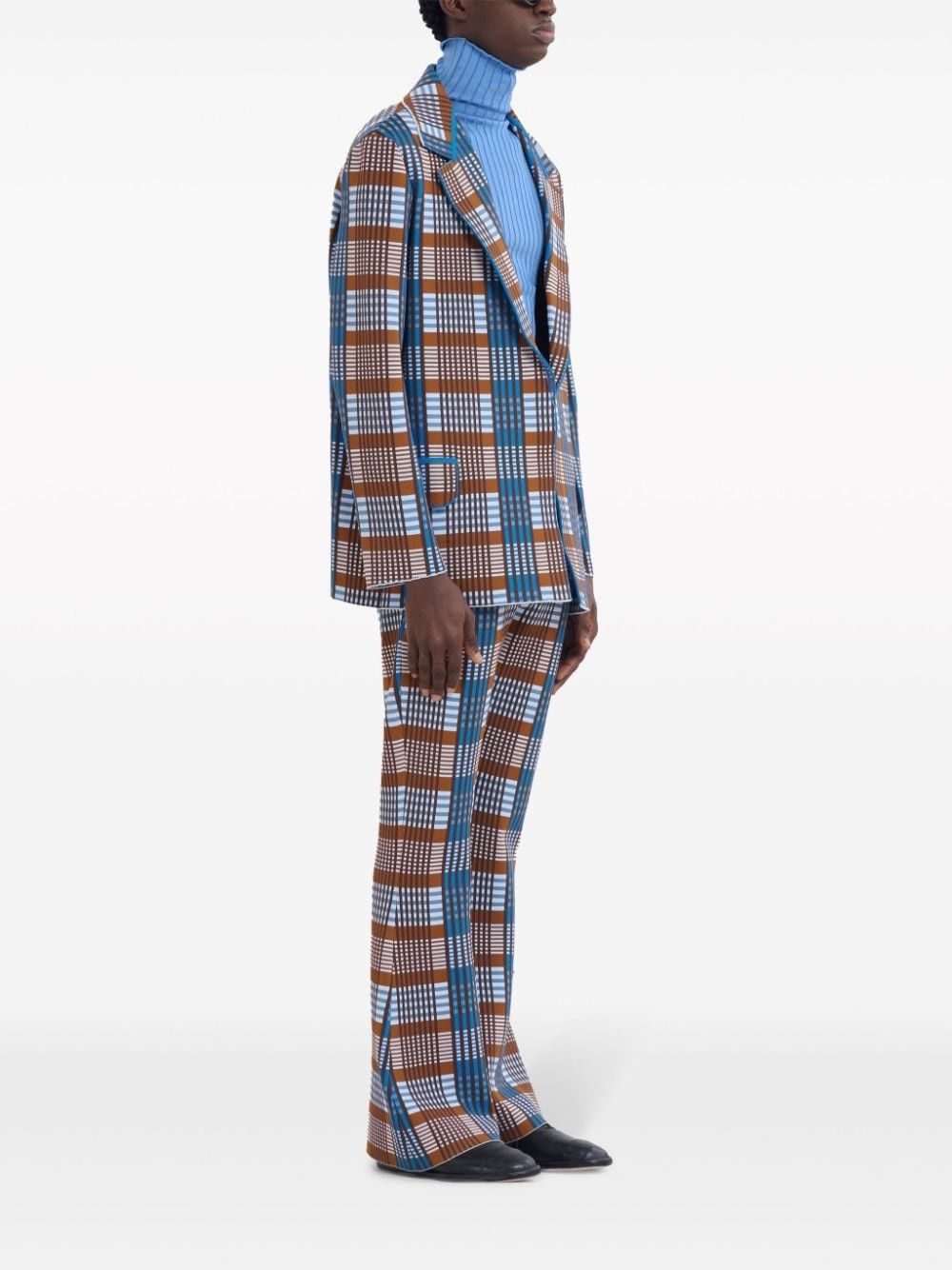 Marni oc11z0525 Plaid-Check Single-Breasted Blazer in Multicolor Size US S / EU 44-46 / 1 - 5 Thumbnail