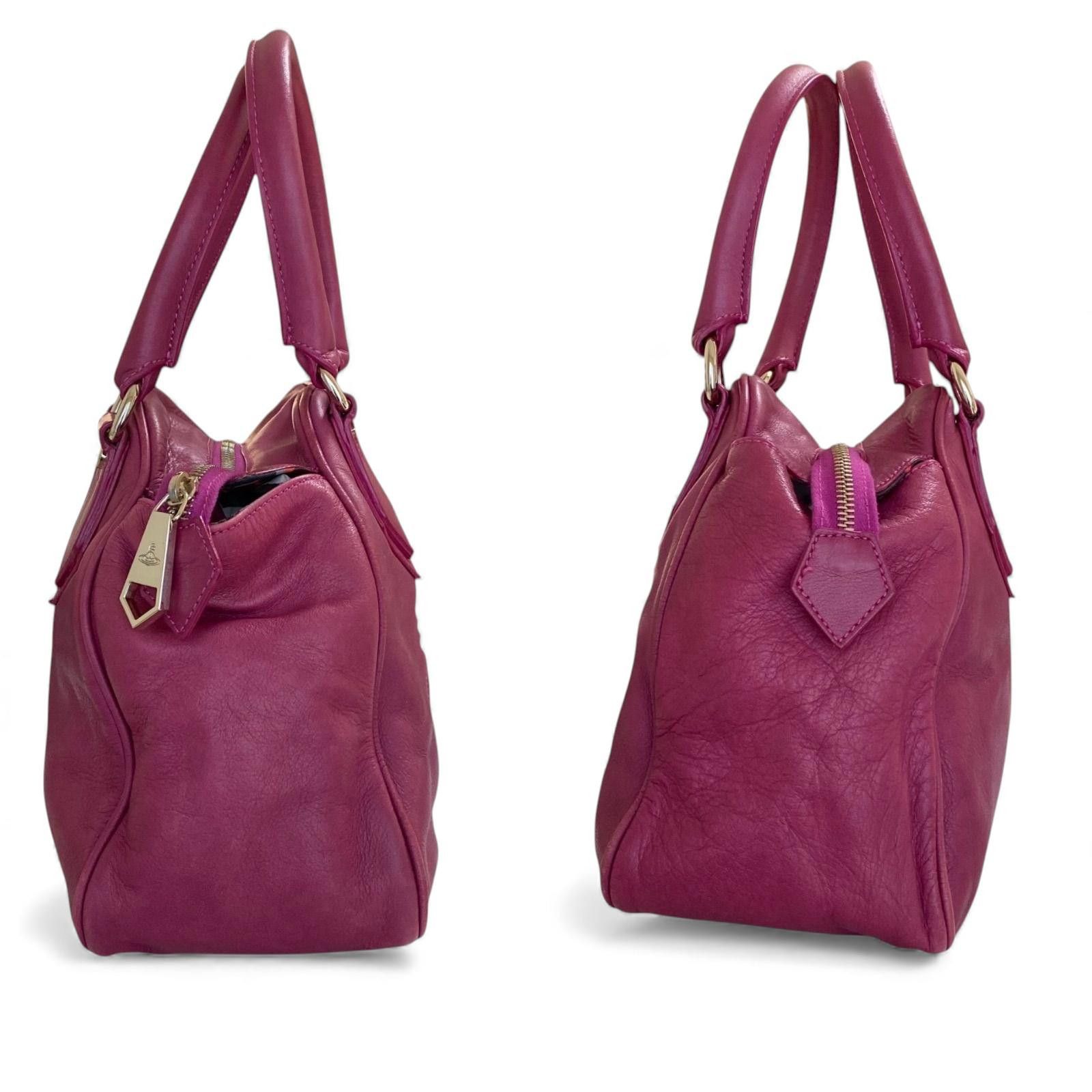 Vivienne Westwood Vivienne Westwood - Purple Leather Satchel Bag Size ONE SIZE - 7 Thumbnail