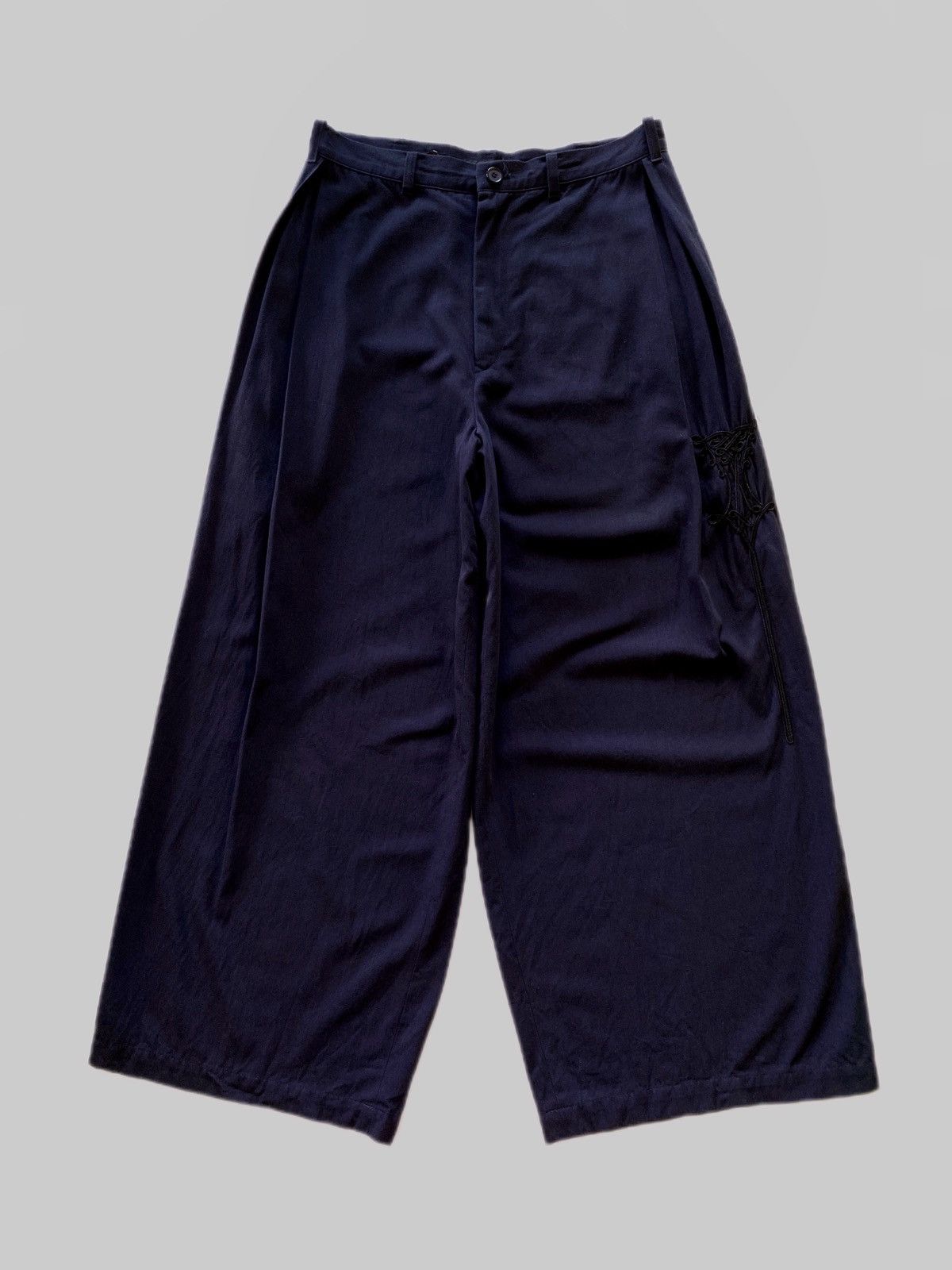 Yohji Yamamoto Y’s Yohji Yamamoto Embroidered Wide Pants Size US 30 / EU 46 - 1 Thumbnail