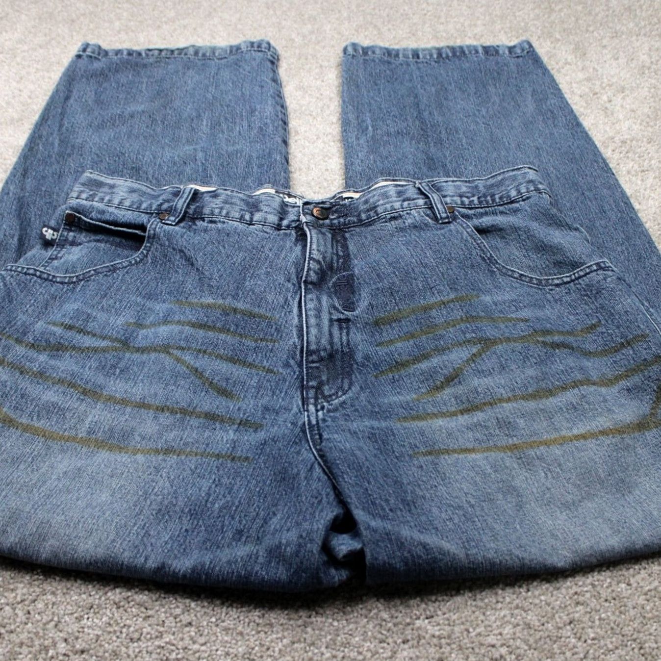 Pelle Pelle Pelle Pelle Jeans Mens 40x34 Blue Baggy Y2K 90s Vintage Hip Hop Straight Skater Jeans Mens Size US 40 / EU 56 - 2 Thumbnail
