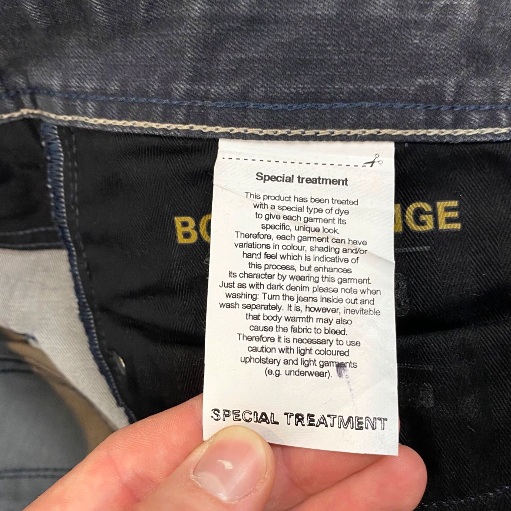 Levi's HUGO BOSS Jeans Mens 33x34 Slim Fit Gray Special Treatment Wash Button Fly Denim 5-Pocket Style Straight Men Size US 33 - 2 Thumbnail