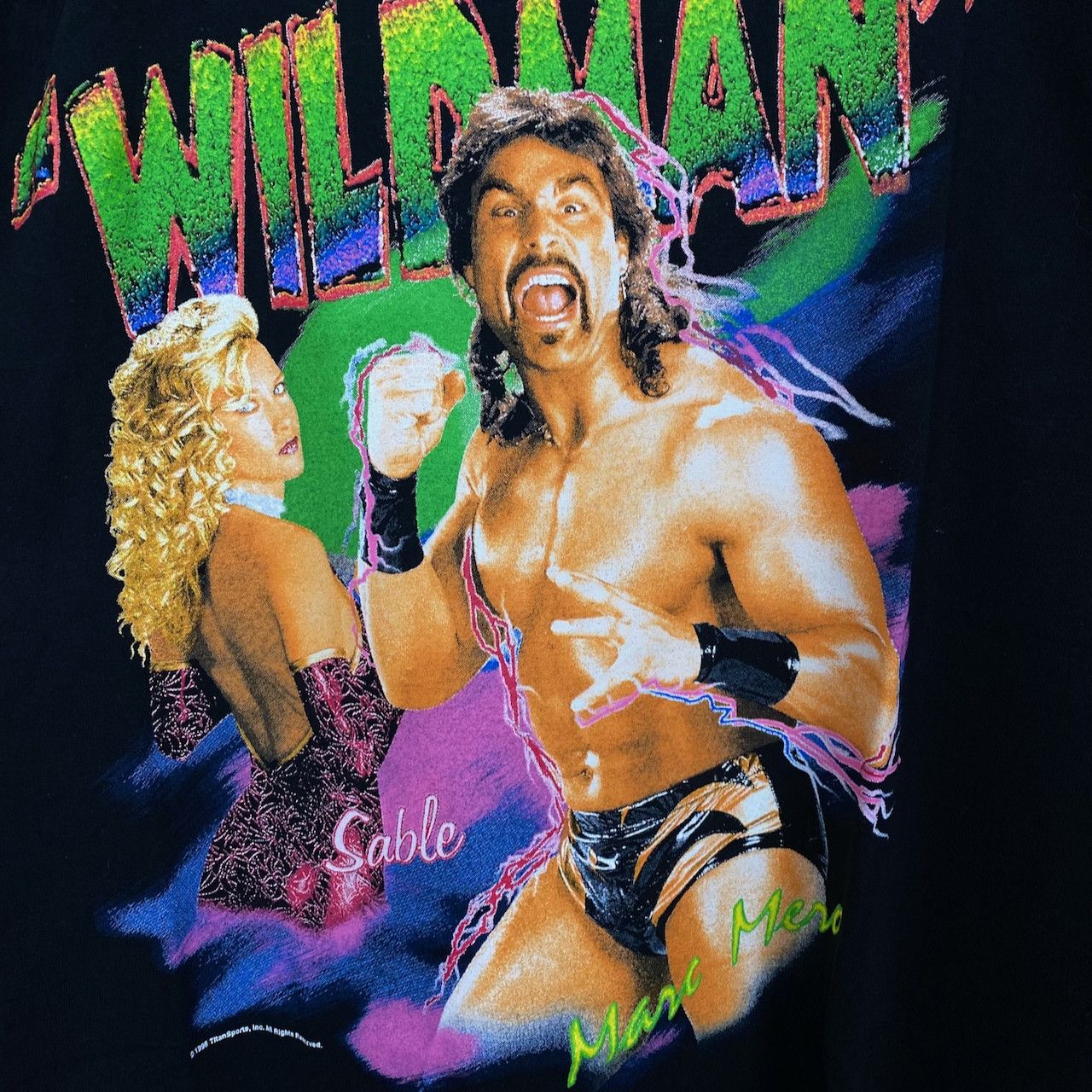Vintage VINTAGE 1996 WWF SABLE WILDMAN TEE Size US XL / EU 56 / 4 - 2 Thumbnail