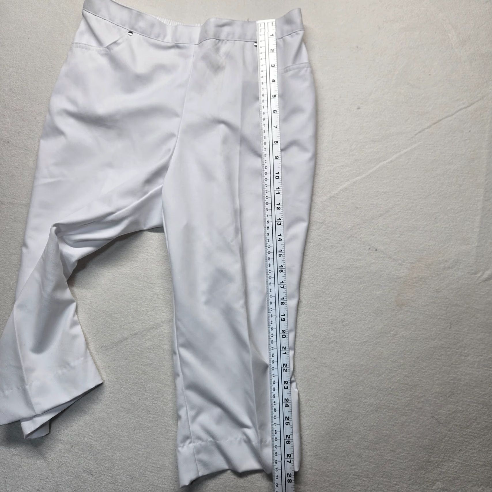 Vintage VINTAGE Alfred Dunner Women's Capri Pants Casual Pockets Size 10P White 80s Dress Size 32" / US 10 / IT 46 - 6 Thumbnail