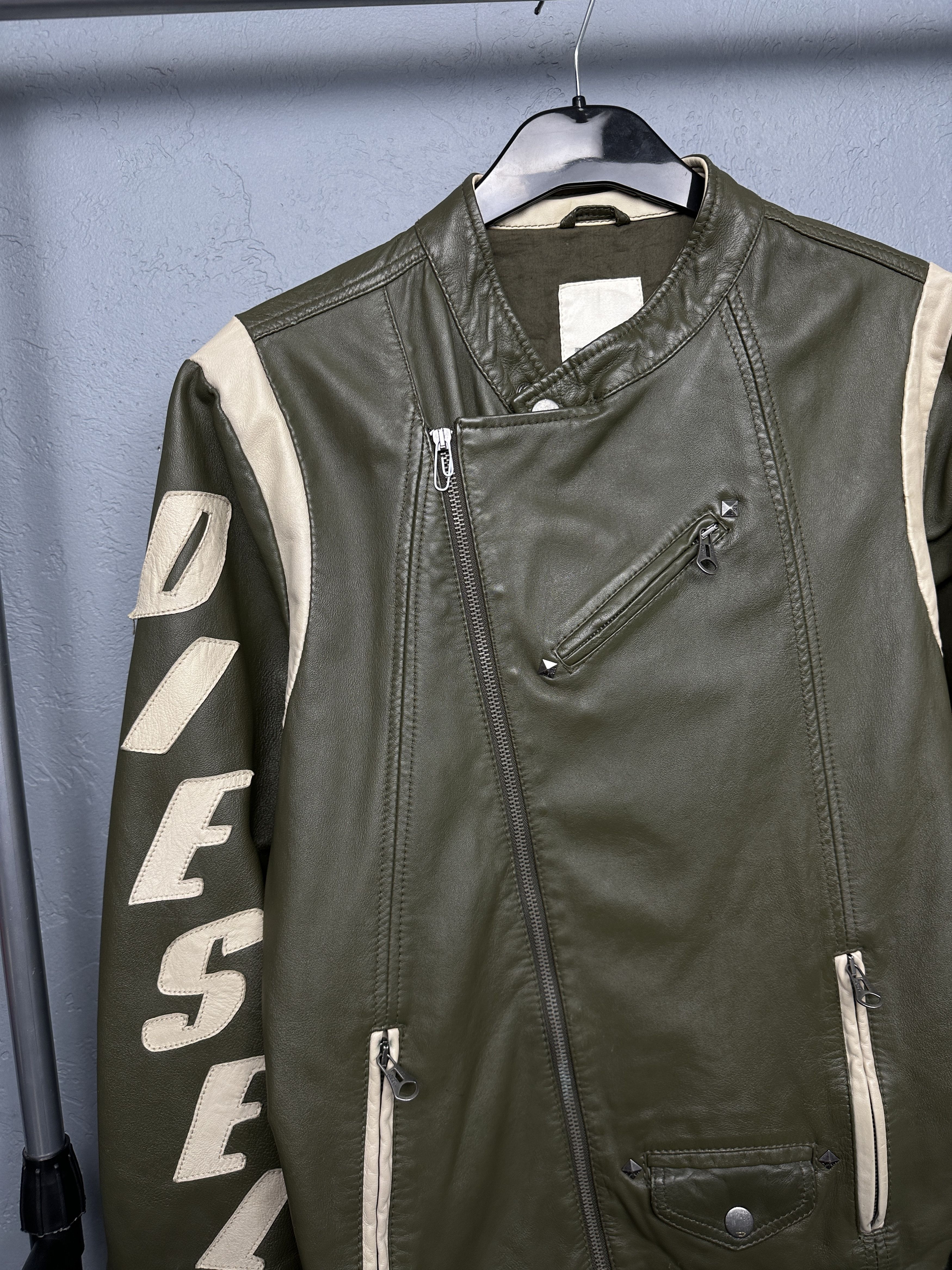 Diesel Diesel Vintage Womens Leather Biker Jacket Size XXL / US 16-18 / IT 52-54 - 5 Thumbnail