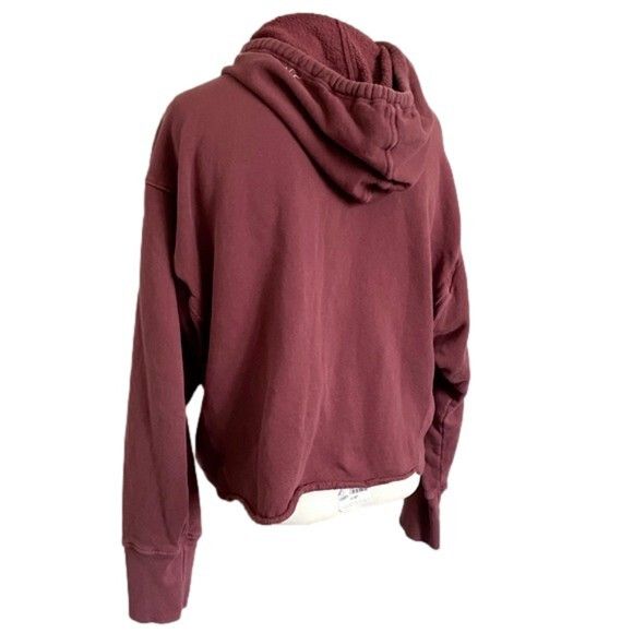 Sundry Sundry Red Peace And Love Cropped Hoodie - M/L 🇺🇸 Size L / US 10 / IT 46 - 12 Thumbnail