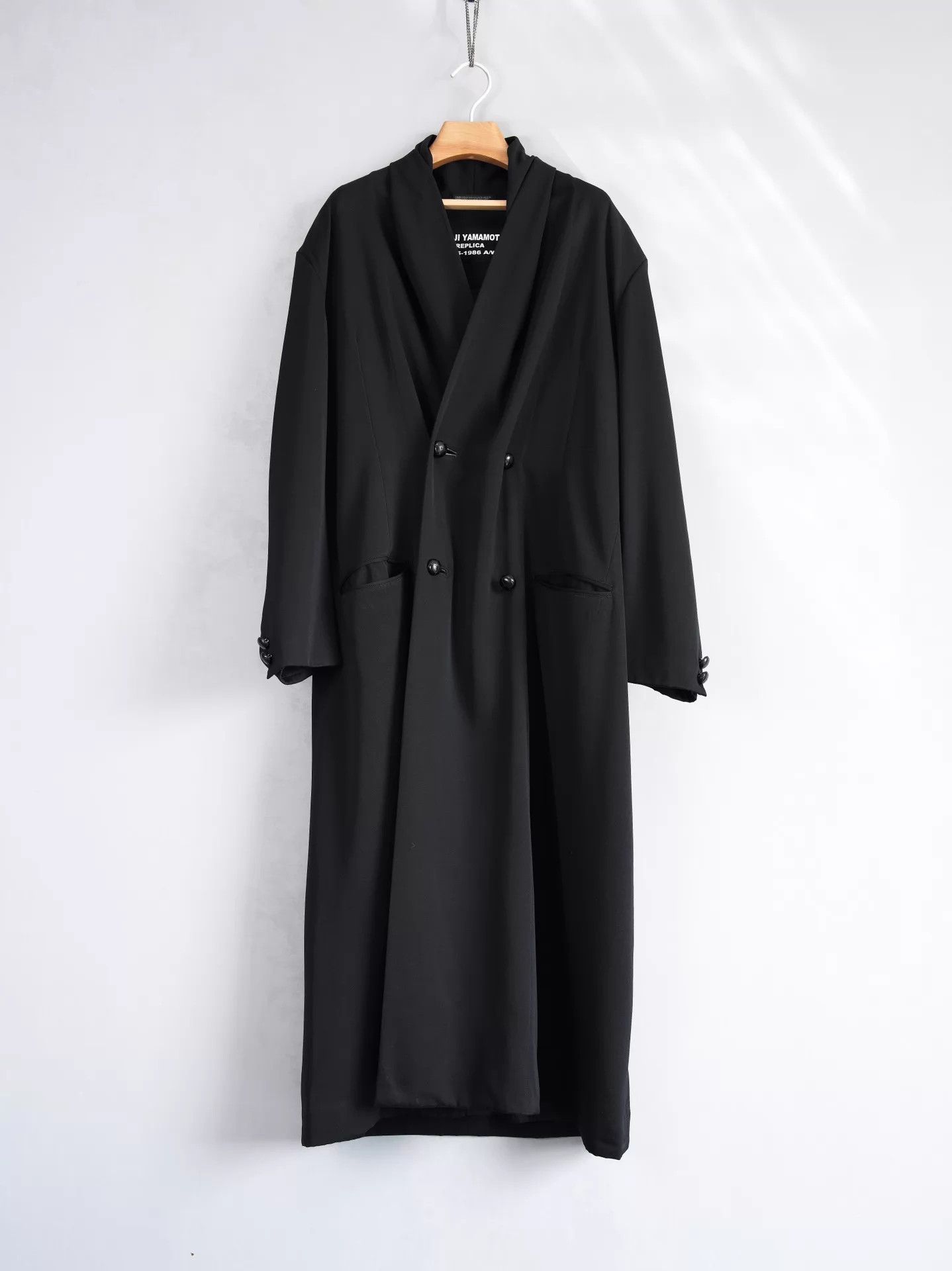 Yohji Yamamoto Yohji Yamamoto 85AW Big Silhouette Shawl Collar Coat Size US L / EU 52-54 / 3 - 2 Thumbnail