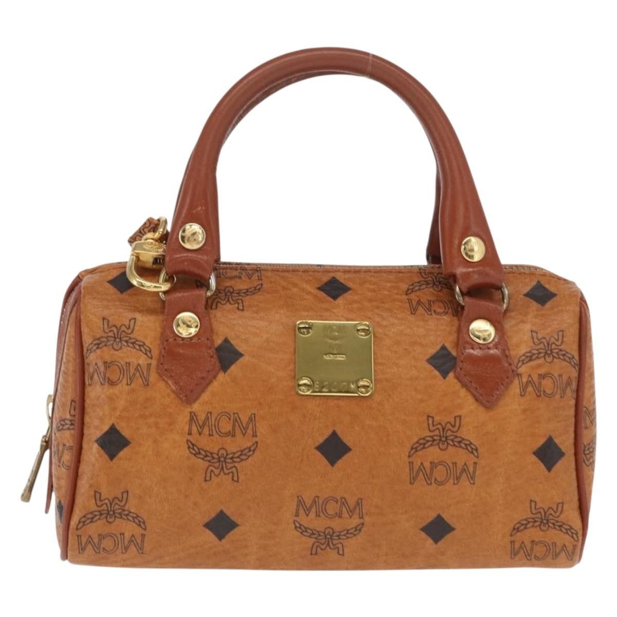 MCM MCM Visetos Handbag Canvas and Leather Size ONE SIZE - 1 Thumbnail