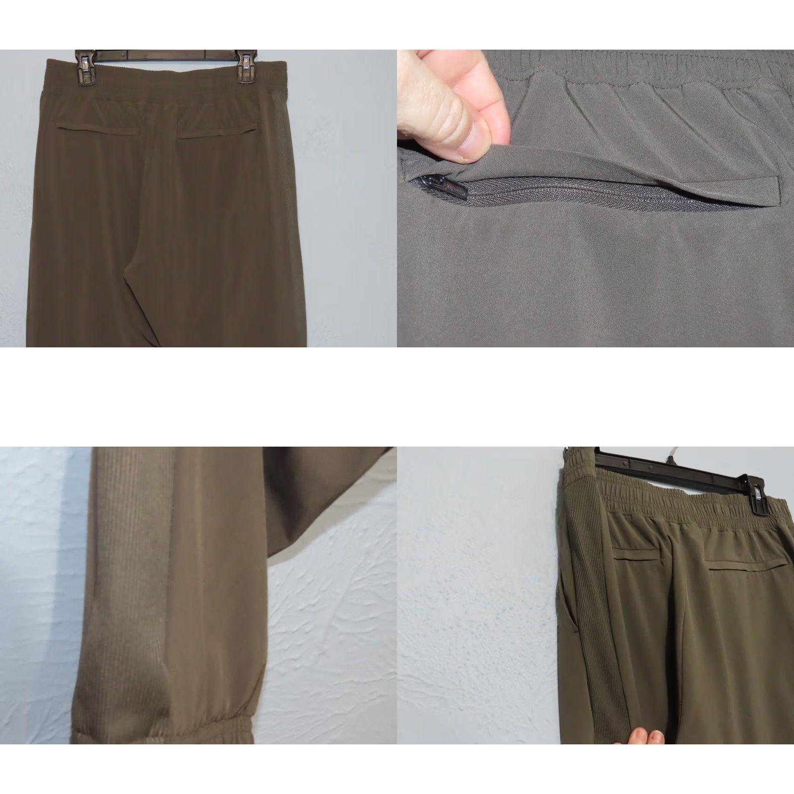 Athleta Athleta Brooklyn Jogger Pants Womens 12 Green Polyester Spandex Pull On Tapered Leg Jogger Athletic Activewear Size 34" / US 12 / IT 48 - 9 Thumbnail