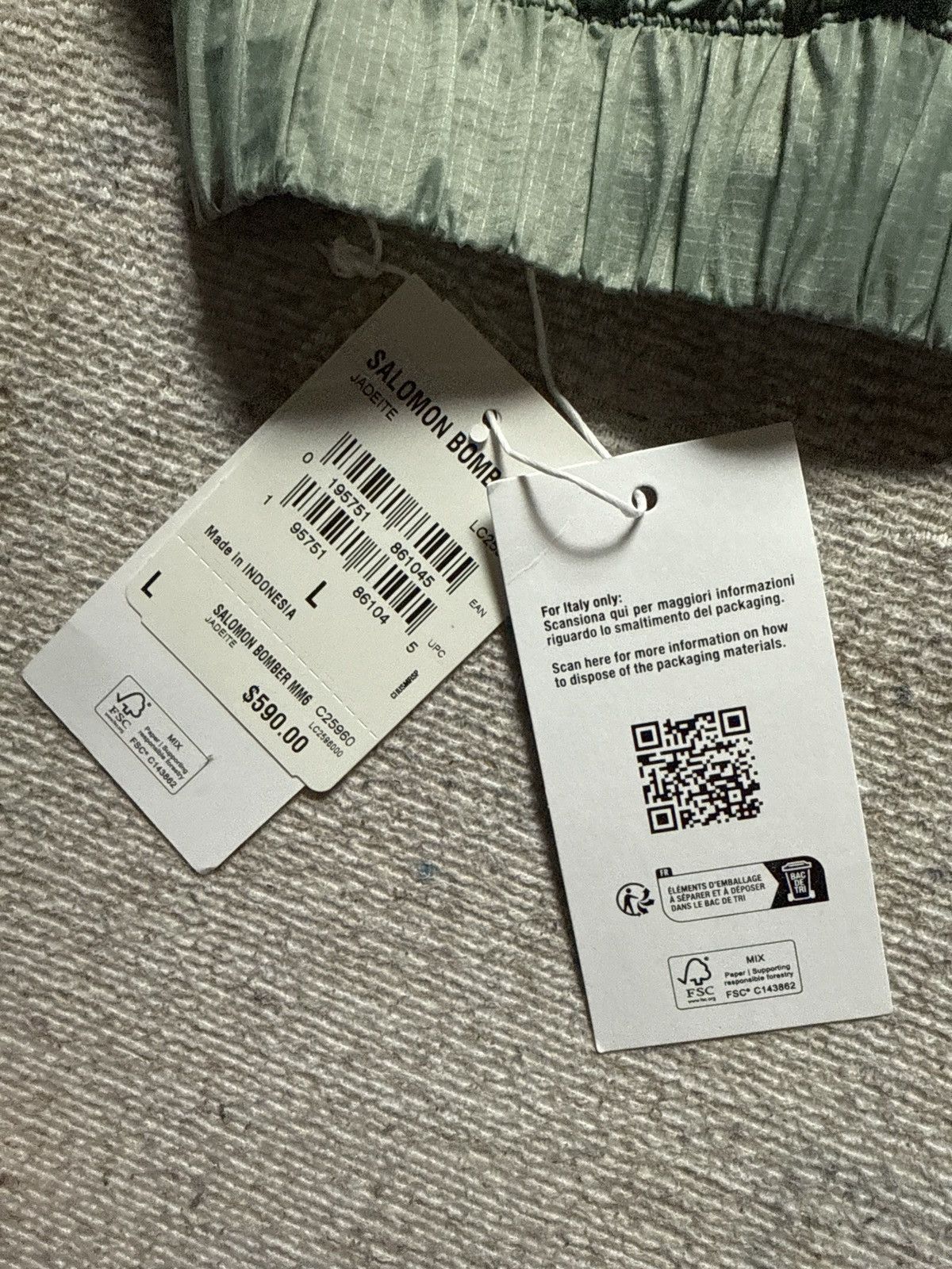 MM6 × Maison Margiela × Salomon SALOMON MM6 JADEITE BOMBER Size US L / EU 52-54 / 3 - 5 Thumbnail