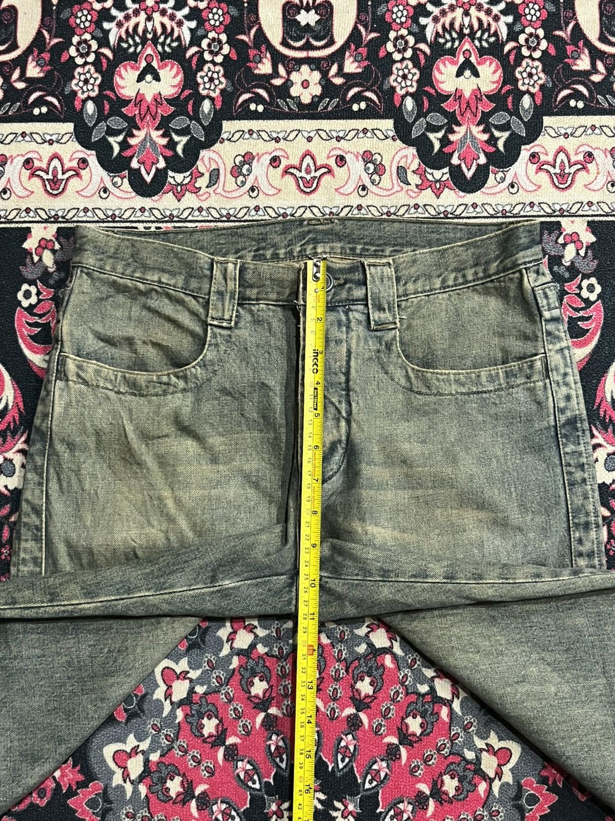 Acne Studios Acne Studio Style Mosh Green Frayed Leg Straight Cut Jeans Size US 31 - 14 Thumbnail