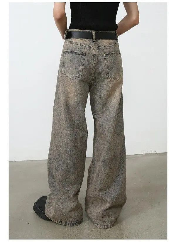 Jean Akitsuma x Itou Faded Gray Flared Denim Jeans, Stack Jeans Size US 30 / EU 46 - 3 Thumbnail